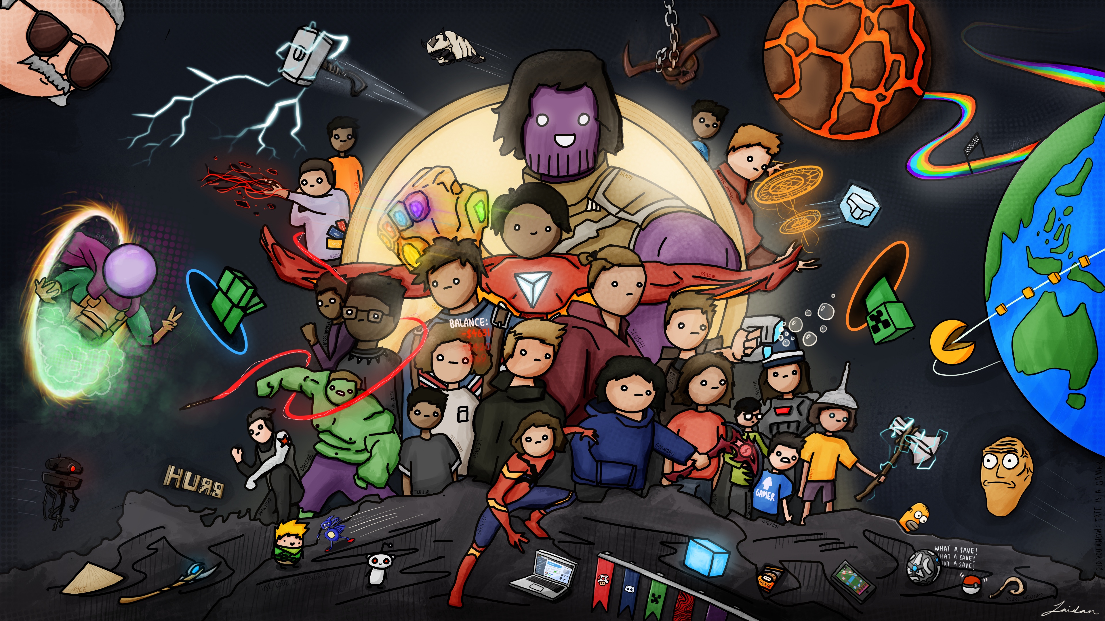 A wallpaper I made filled with Marvel references!! r/marvelstudios