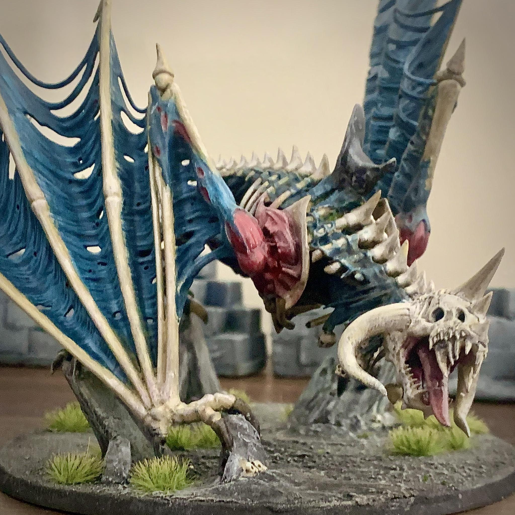[OC] I modified and painted my Flesh Eater Courts zombie dragon to be a