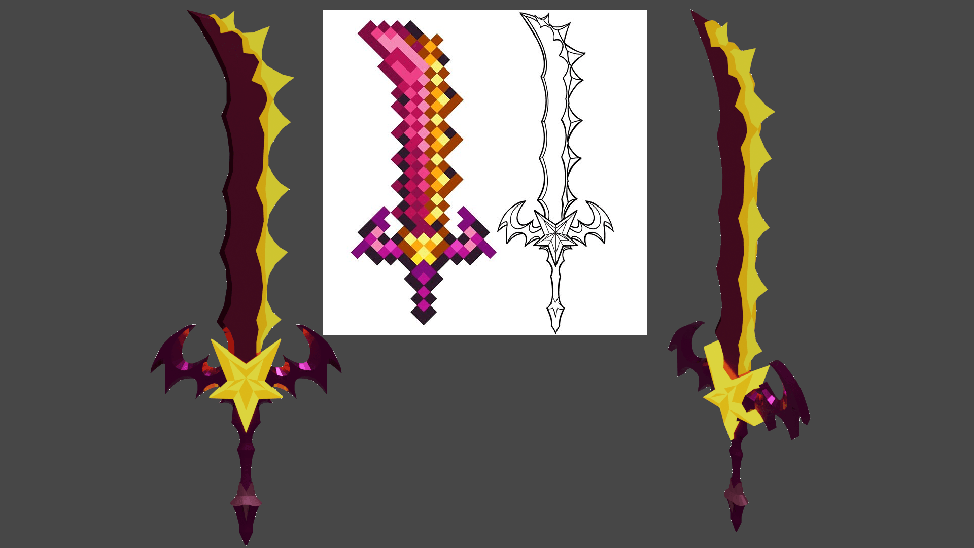 3d model of the Star Wrath! r/Terraria