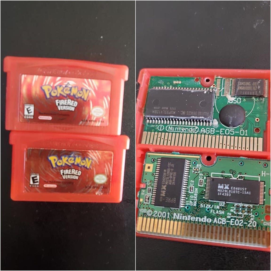 Not a question, but here’s a useful image of real vs fake FireRed r