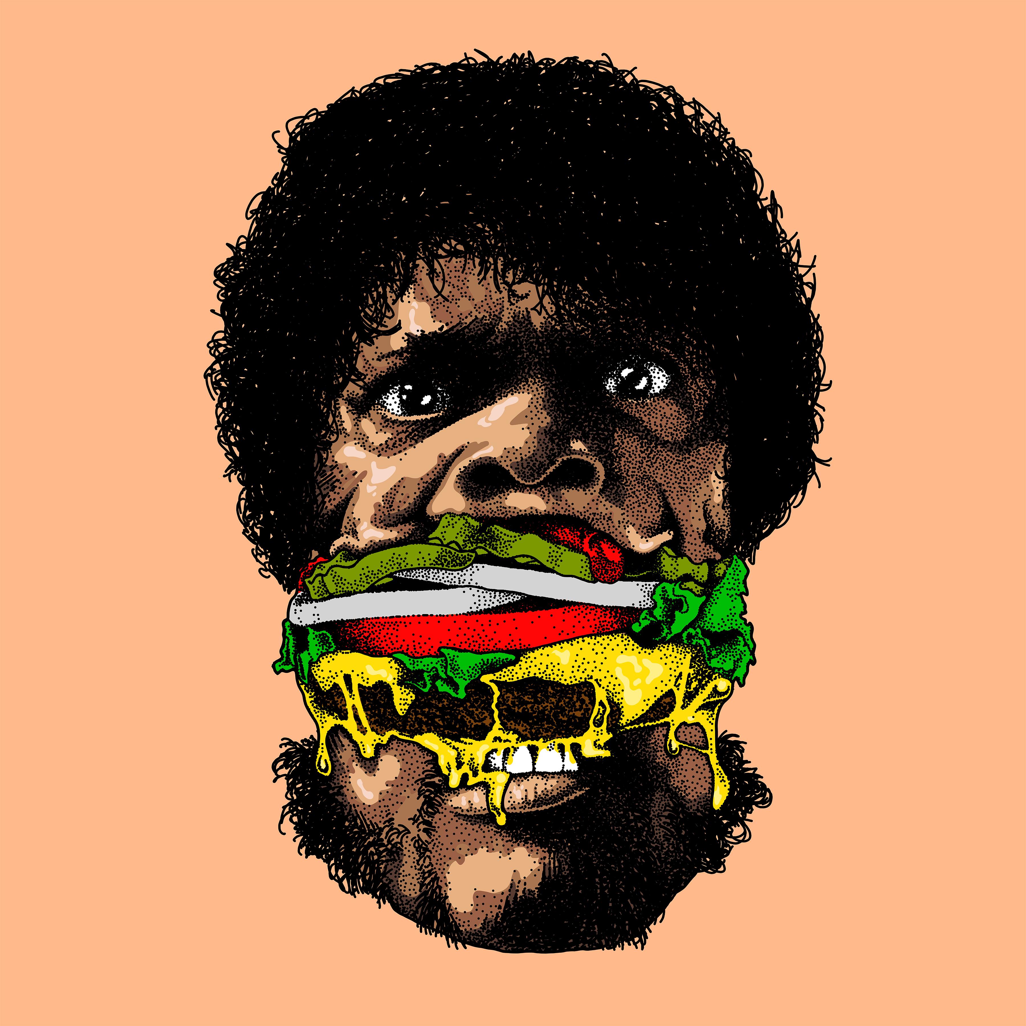 TASTY JULES Pulp Fiction fan art by me, Delancey Throne