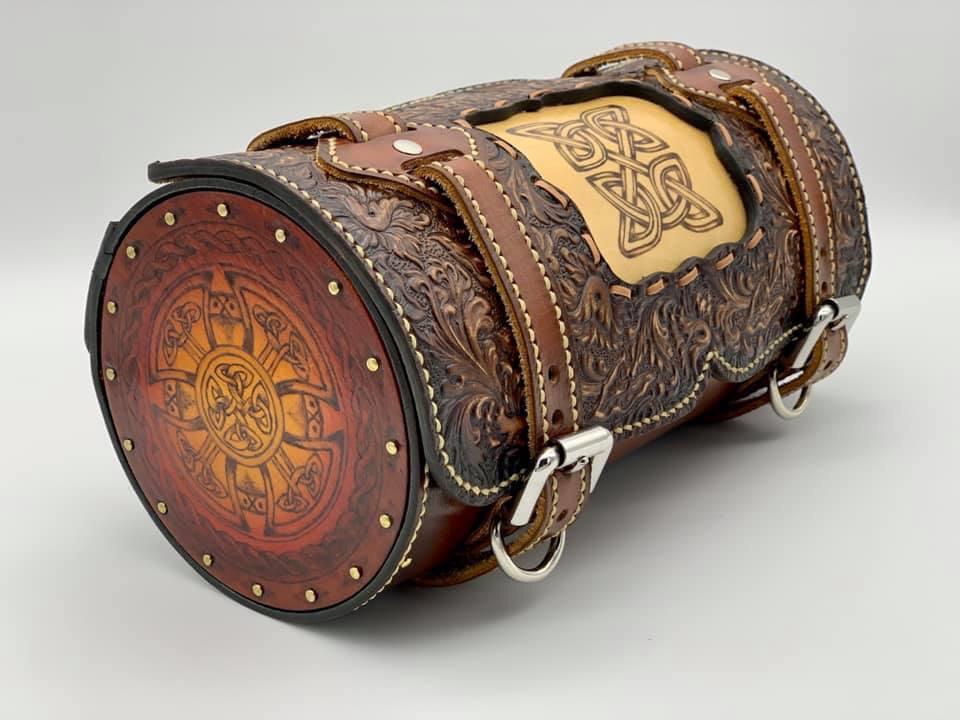 Custom fork bag for my motorcycle done by Fabio (insta ftdesign.usa