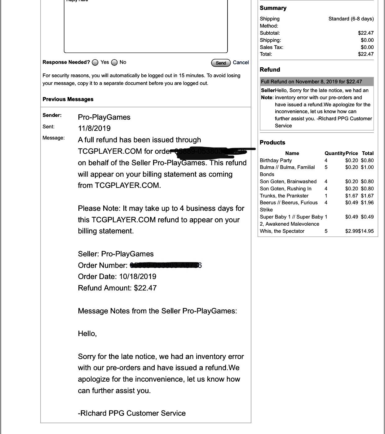 PPG canceling order out here for their own financial gain... r/DBS