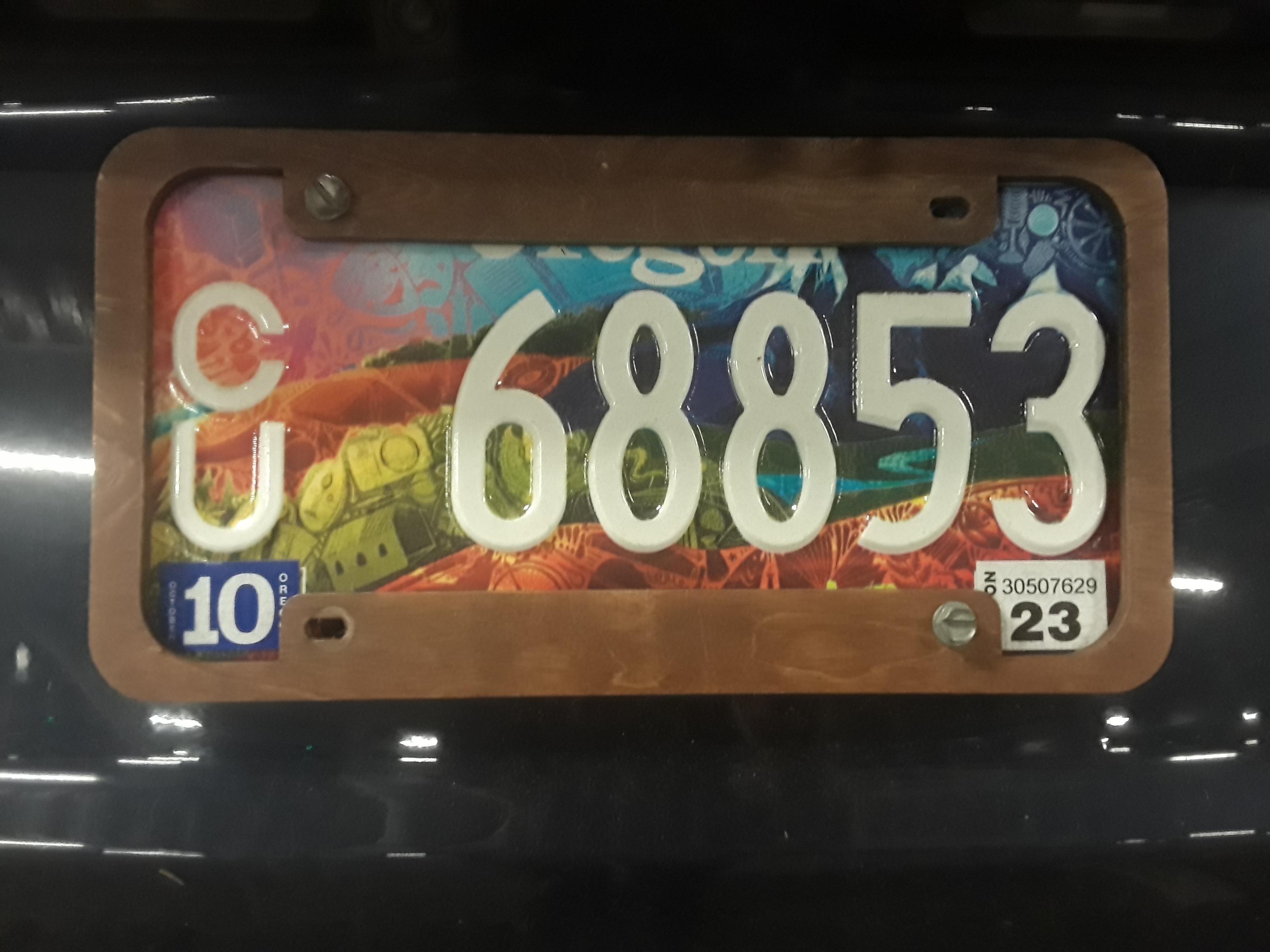 Celebrate Oregon 20th anniversary cultural trust license plate r