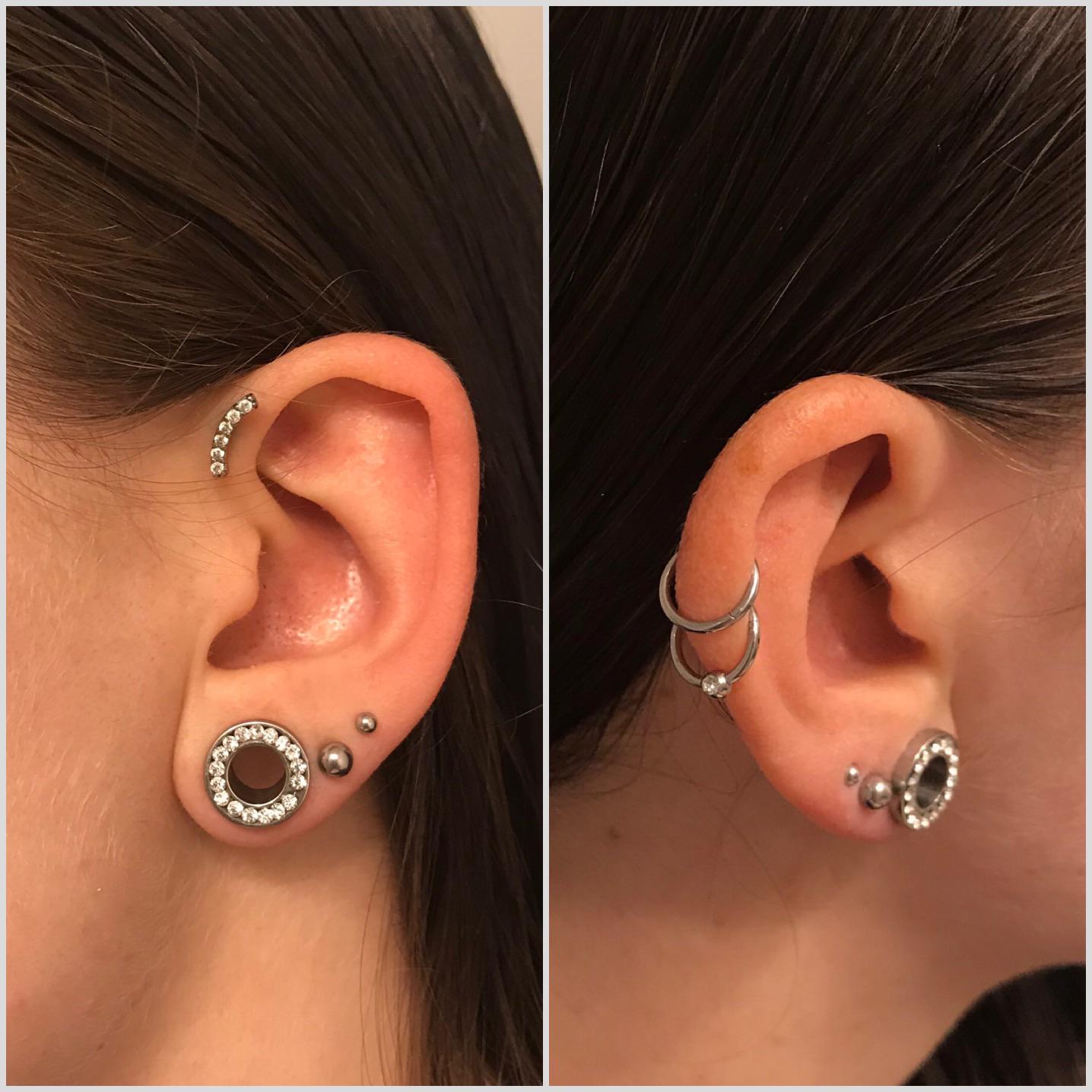 Silver ear setup! r/piercing