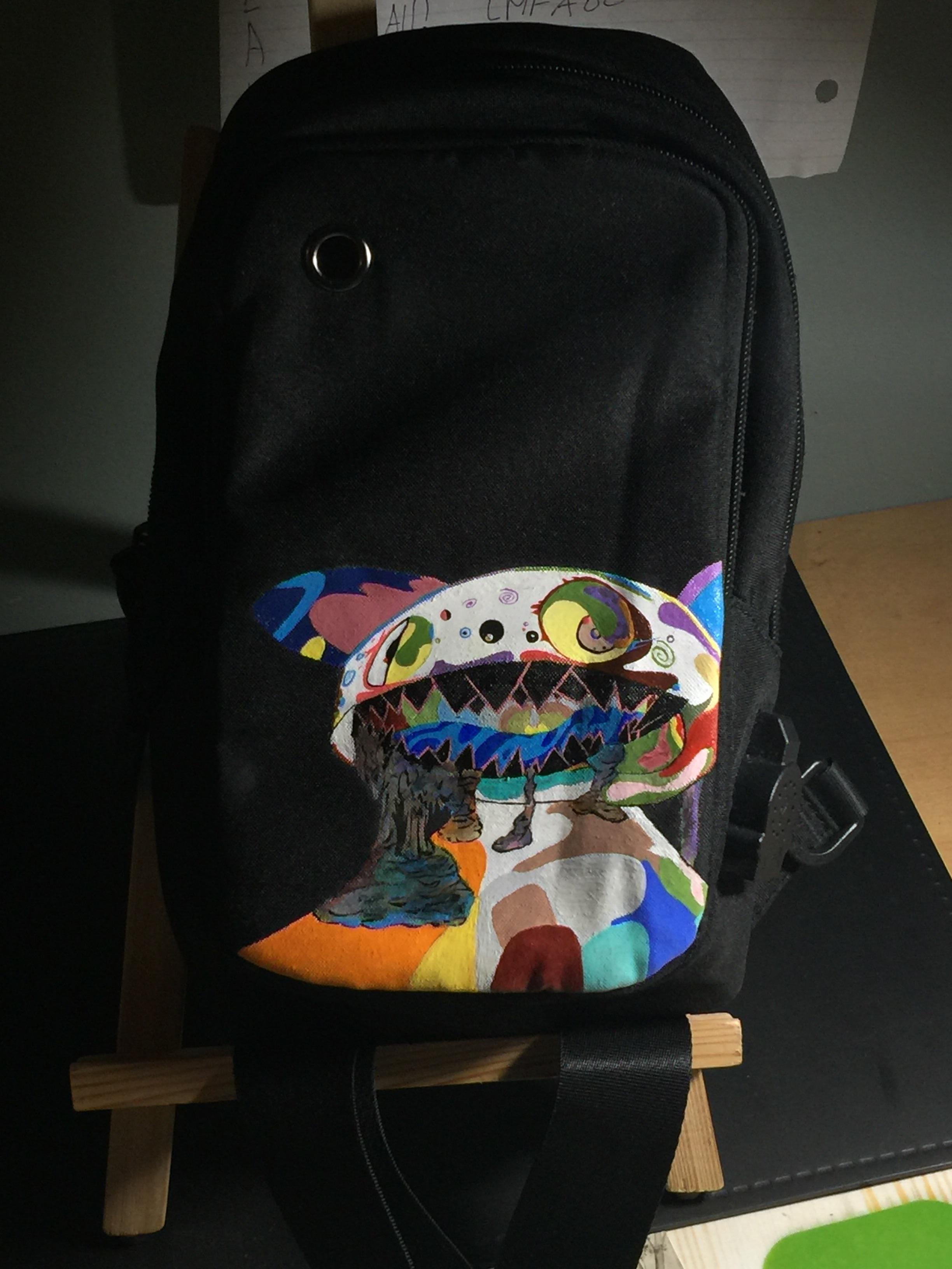 [art] Decided to add some colour to my shoulder bag murakami custom