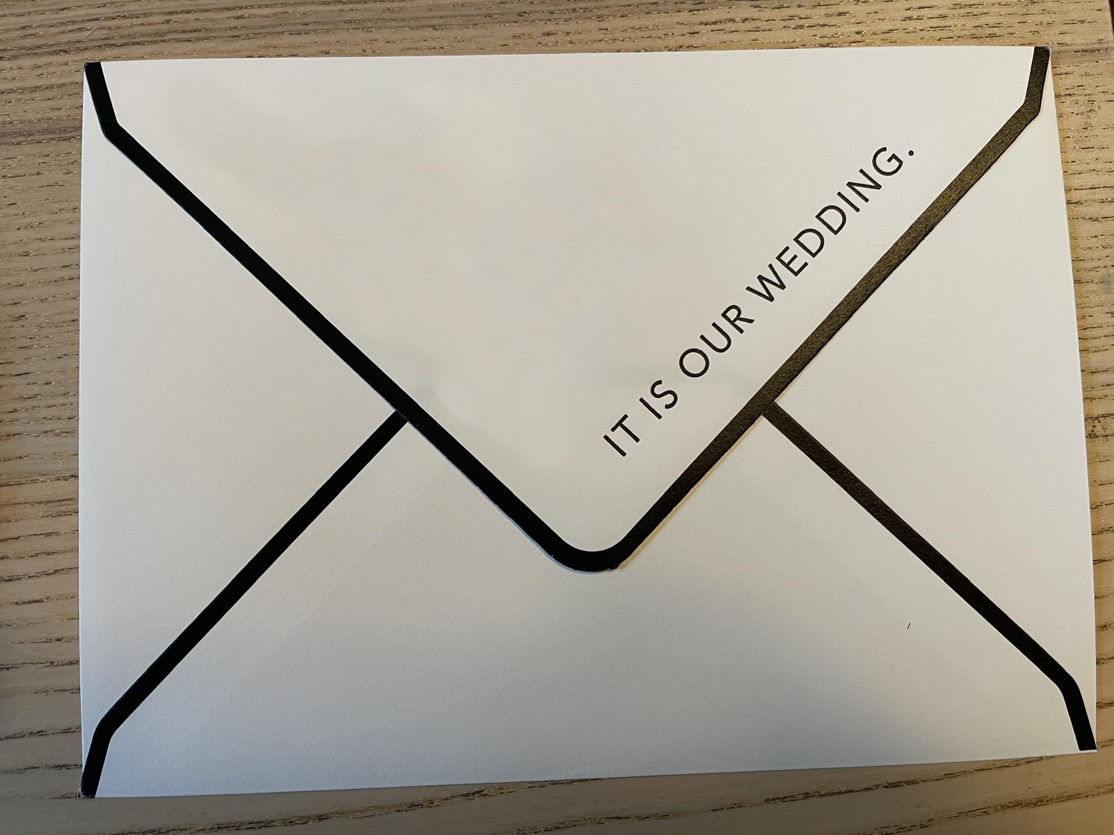 Sending out wedding invitations today. Think people will get the joke