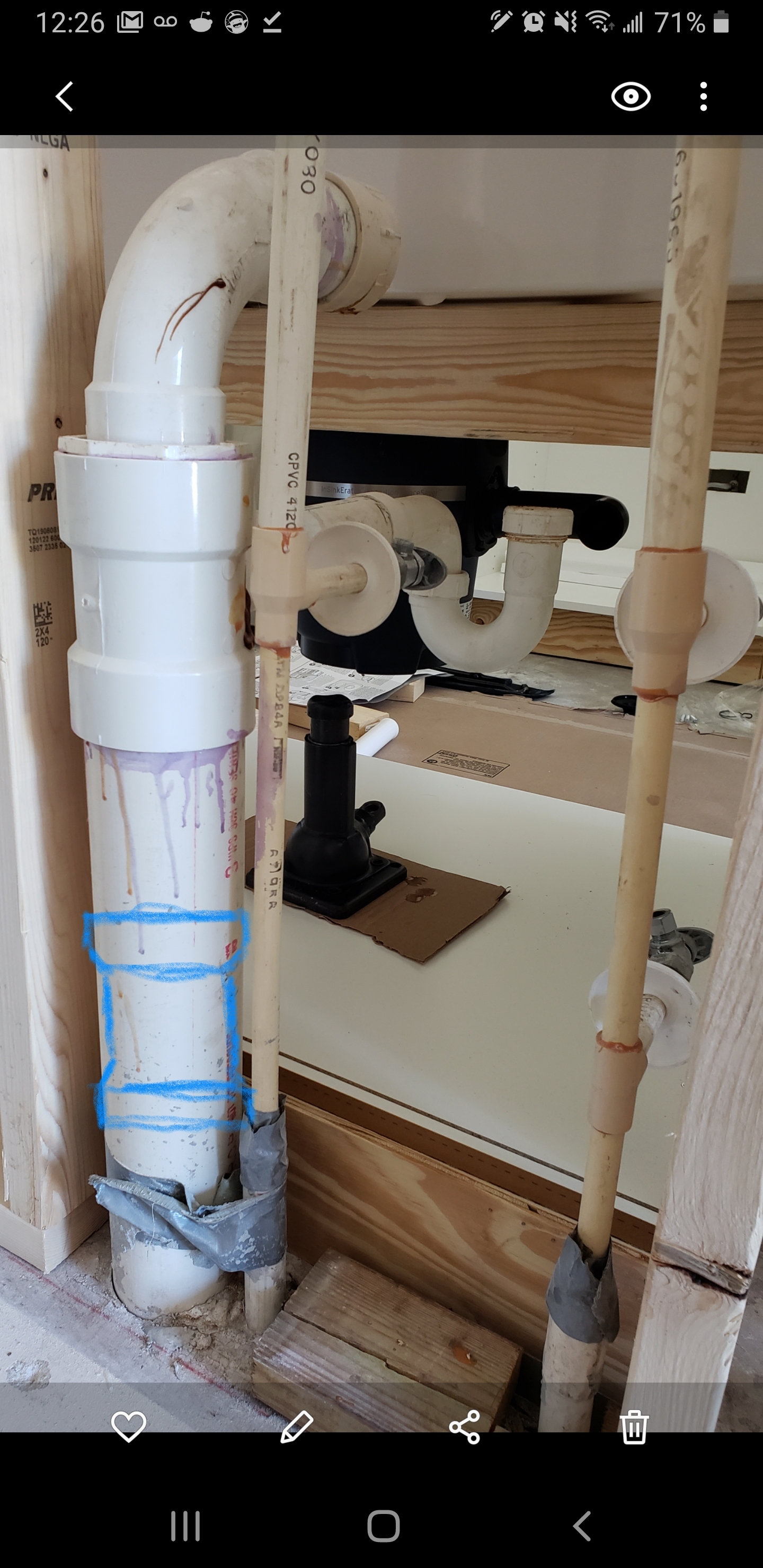 Can I cut the main drain pipe to lower the trap enough to drain