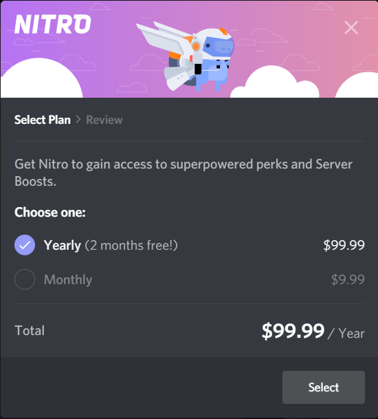 Why can't I change my yearly subscription of Nitro Classic to a Monthly