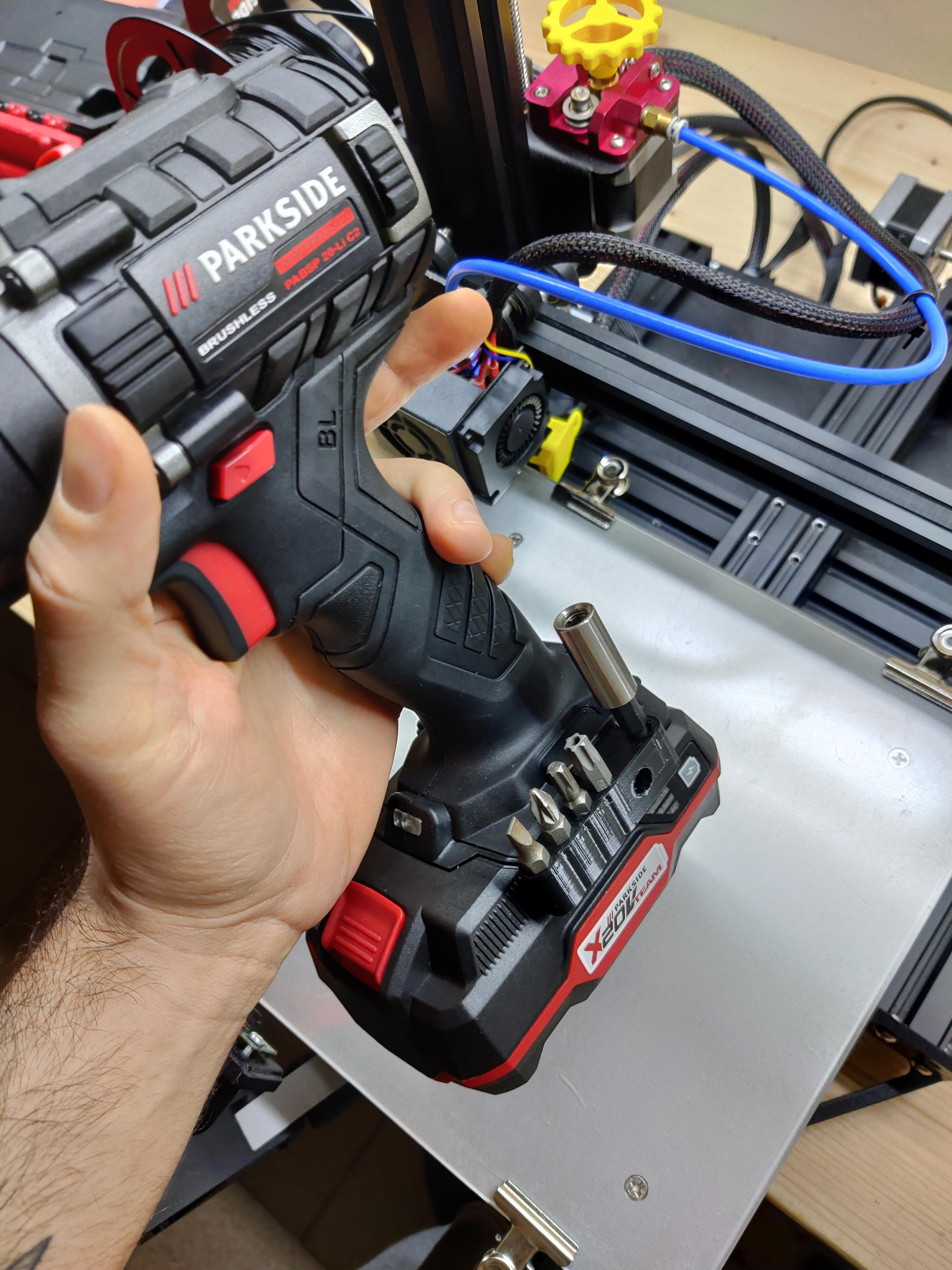 Designed and 3D printed the bit holder for my screwdriver. r