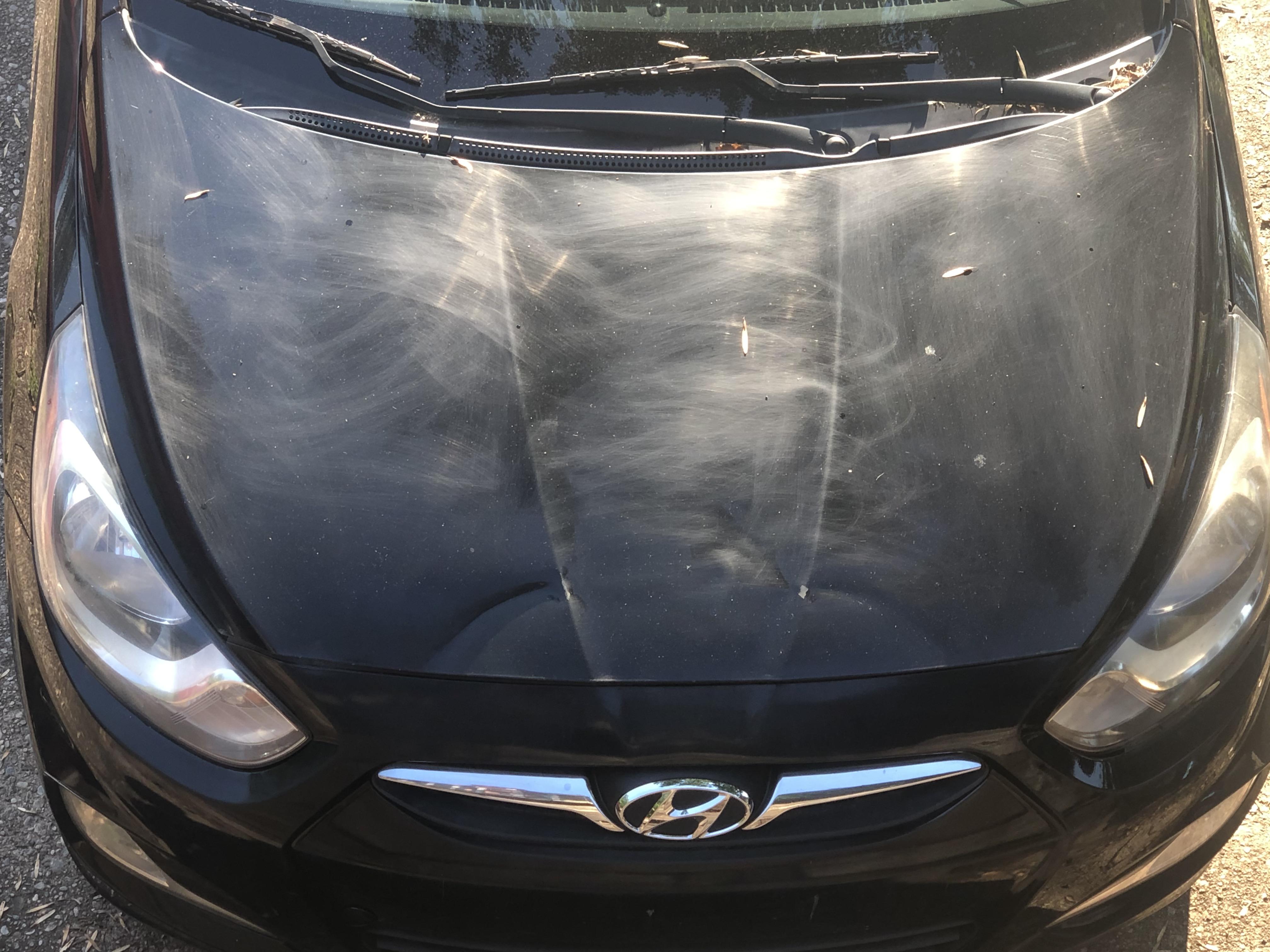 My car has these swooshy marks on the hood, almost like it was wiped