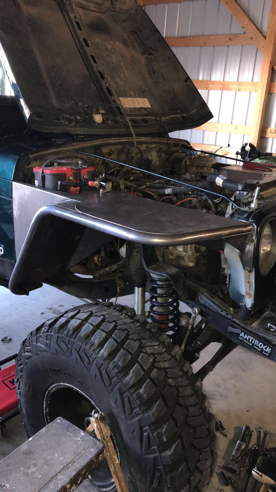 New TNT Customs high clearance fenders. Painting the fenders and hood