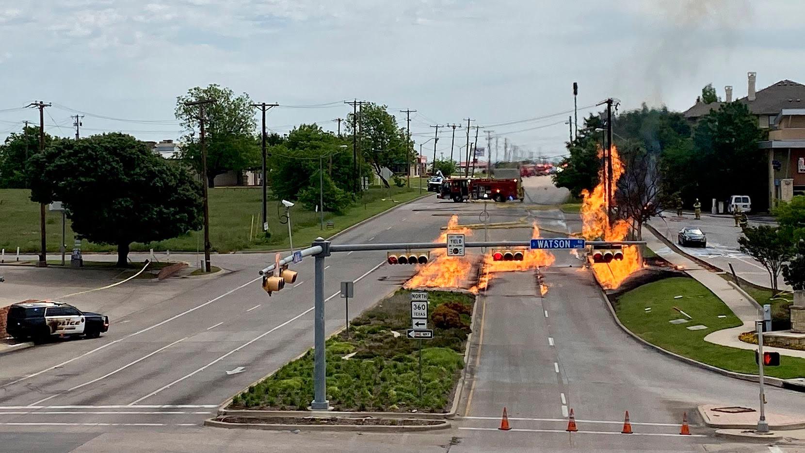 Only image I could find of the Natural Gas fire in GP (Dallas Morning