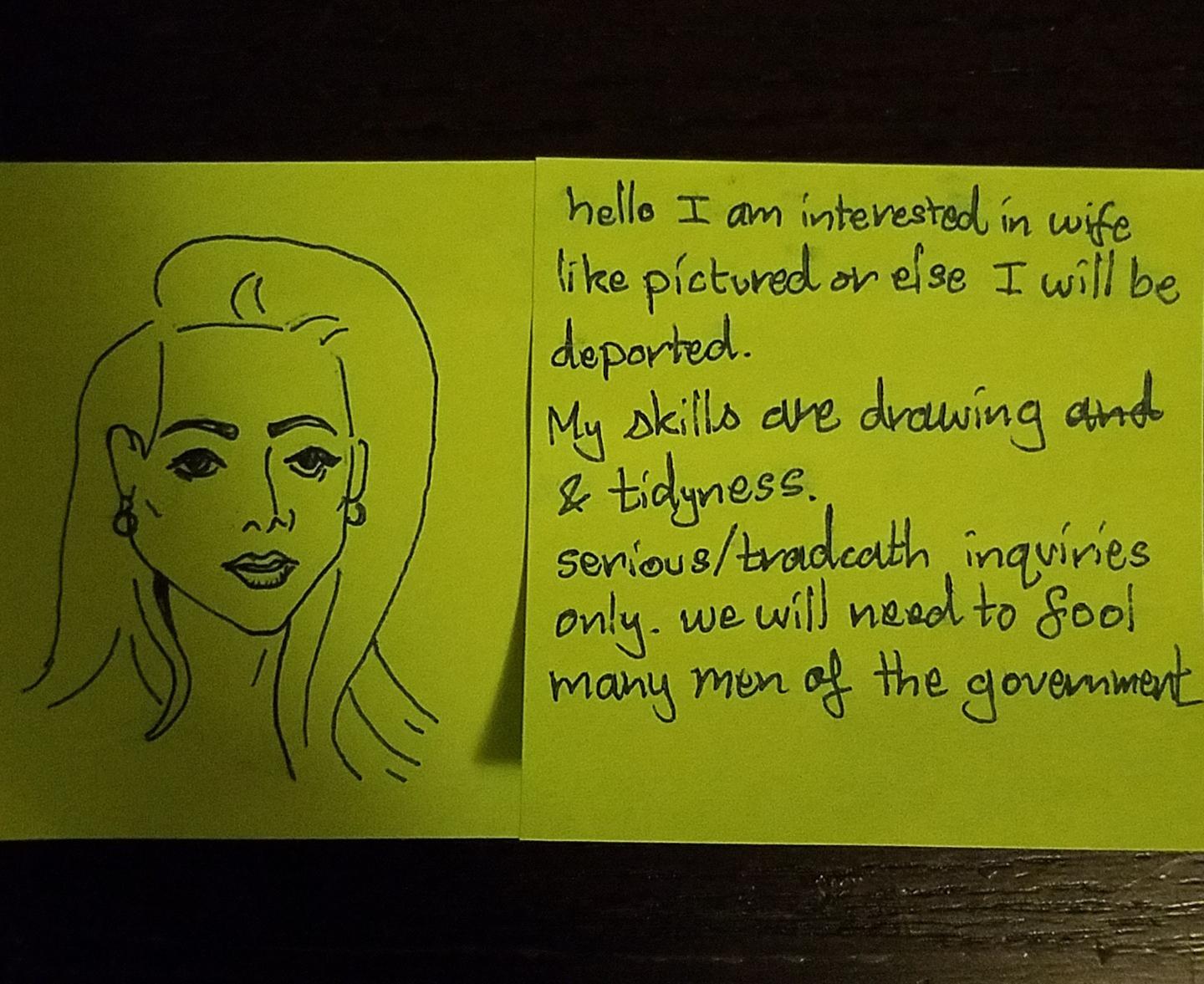 Looking for green card wife r/redscarepod