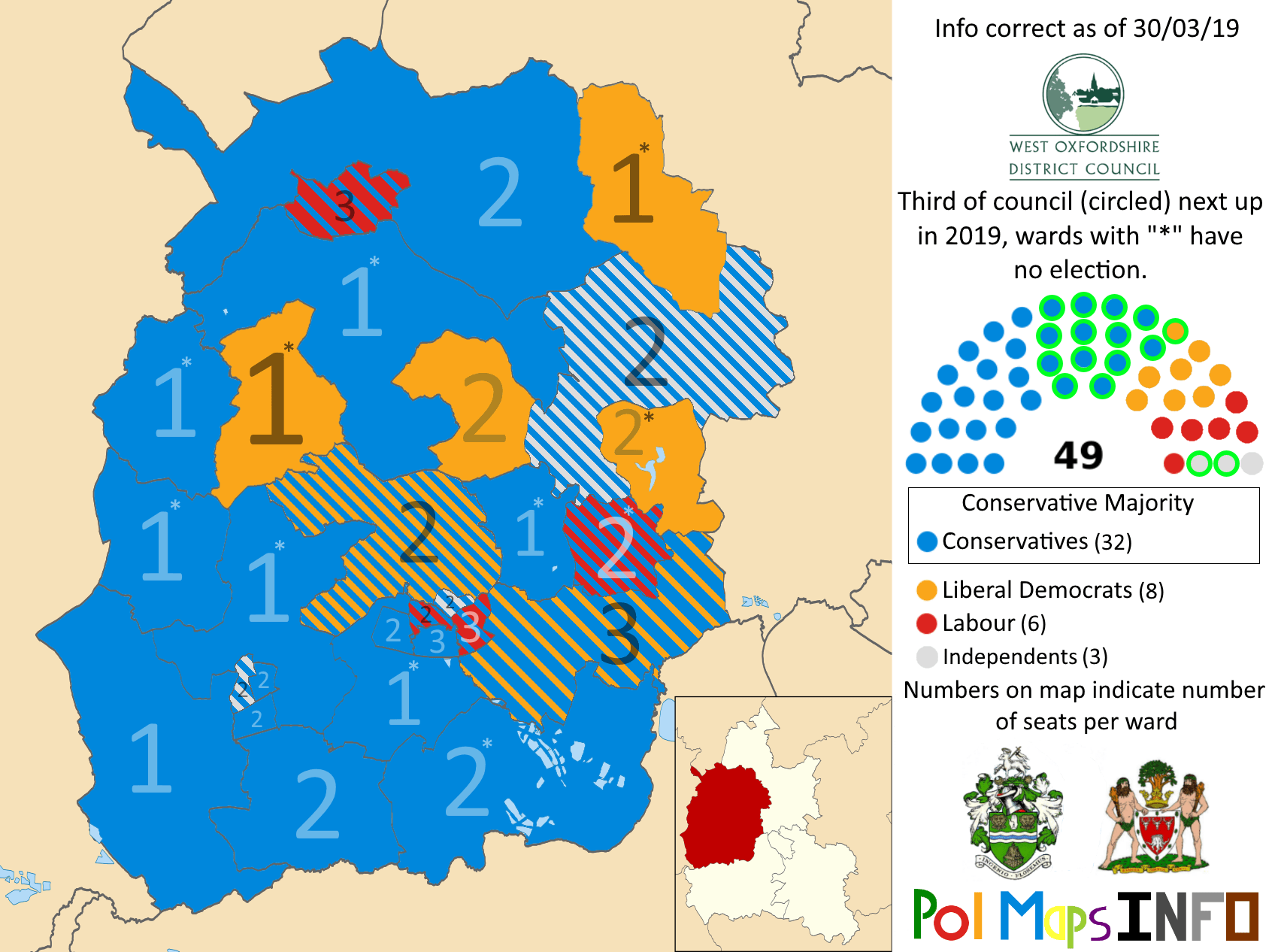 West Oxfordshire District Council, South East. 30/03/2019 r