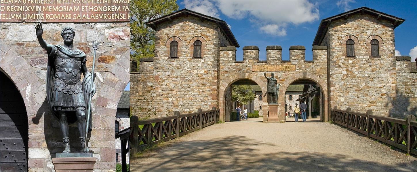 Reconstructed main gate entrance to a cohort fort. Part of the Limes
