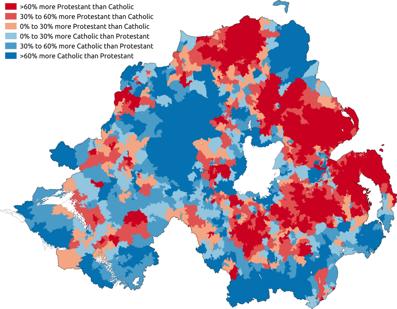 Religious demographics of Northern Ireland r/MapPorn