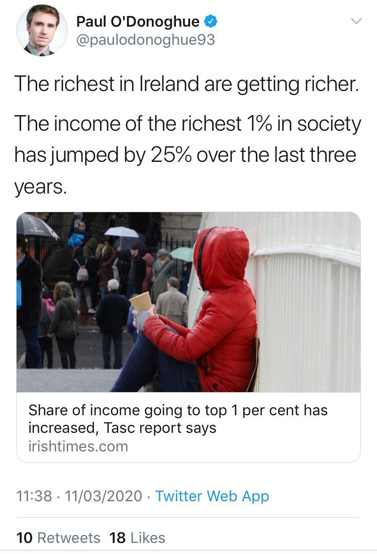 Richest 1 of society has seen wealth jump by 25 in last 3 years. [paywalled link in comment
