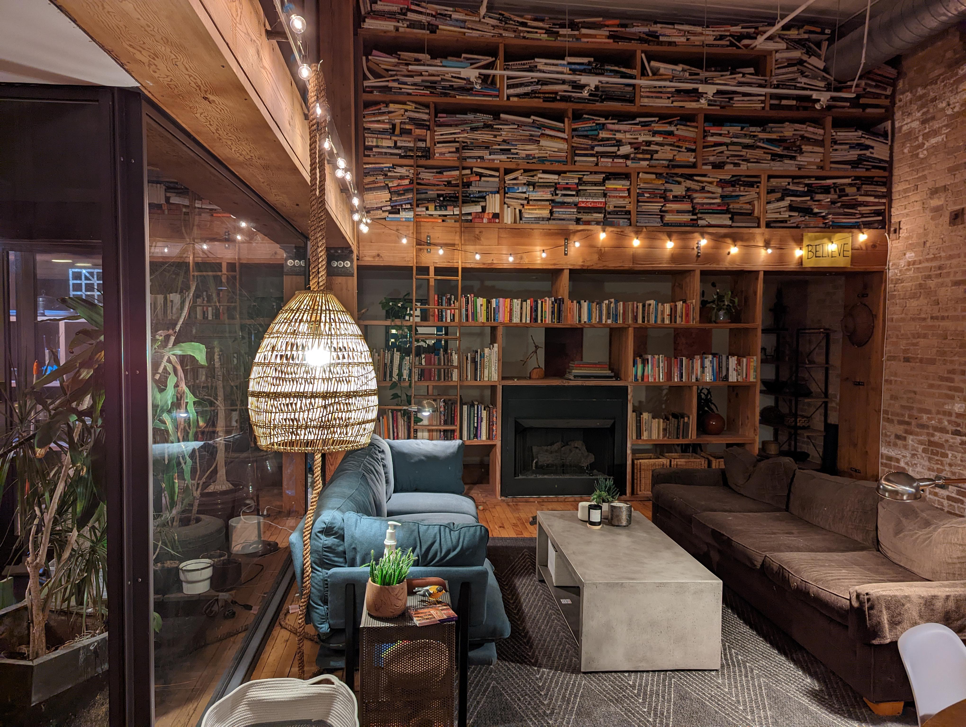 just found this subreddit. here's the bookcase in my new home r/bookshelf