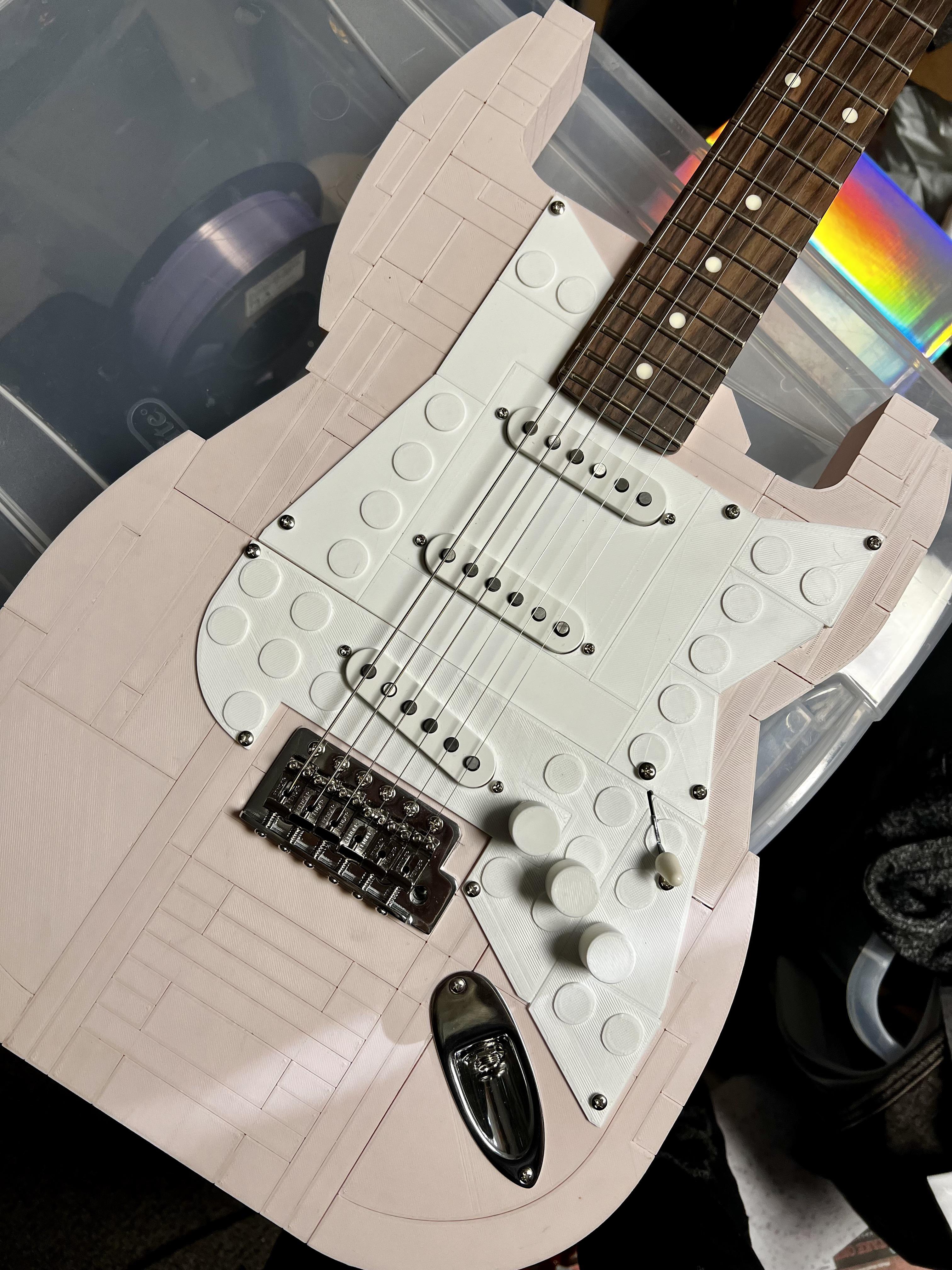 It’s complete! Life Size Fender Lego Guitar Set 21329! r/guitarporn