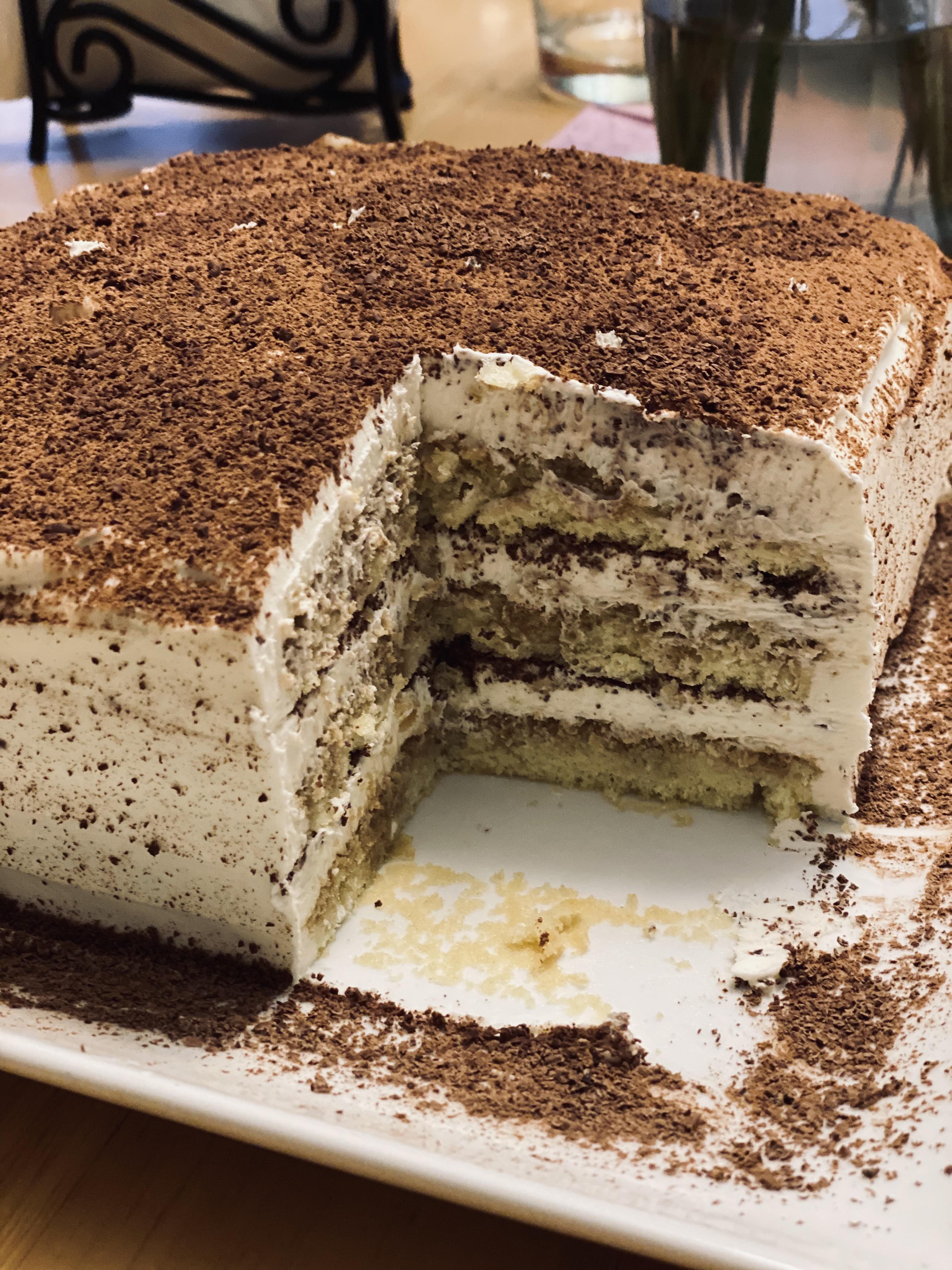 I made Mary Berry’s Tiramisu Cake for my birthday this year! bakeoff