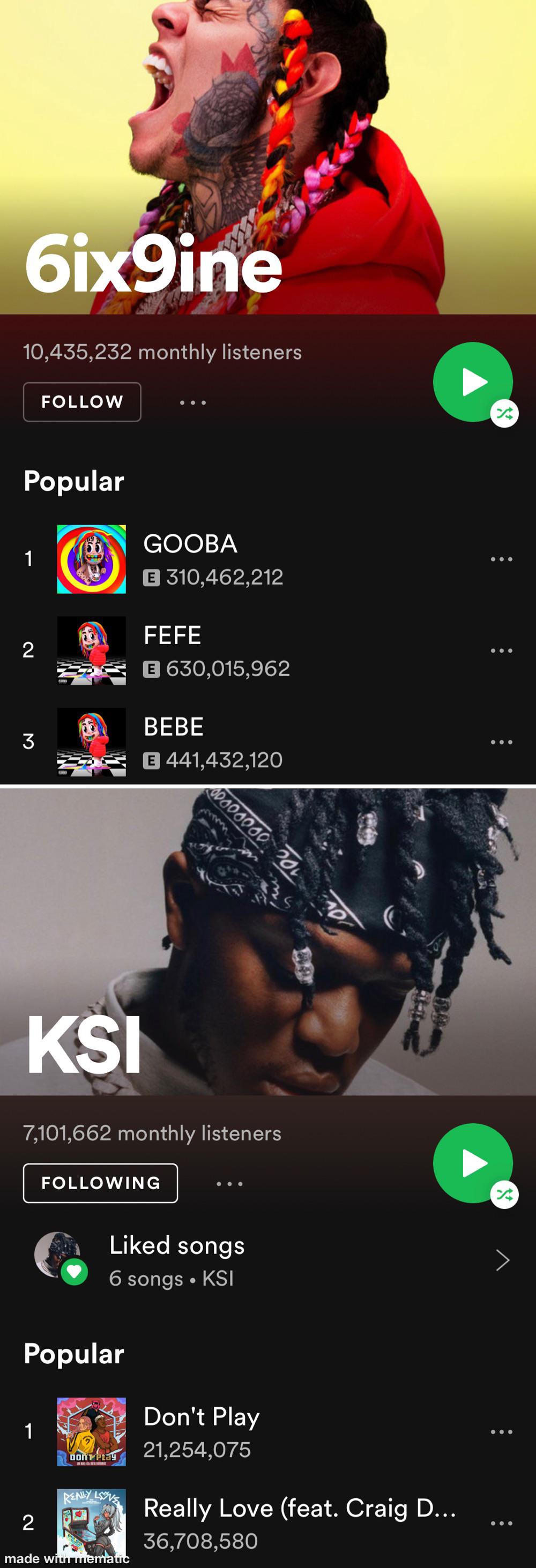 Lets get ksi to more monthly listeners then the rat r/ksi