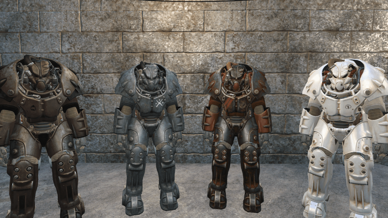 My faction painted X01 suits (Mods in the comments) r/fo4