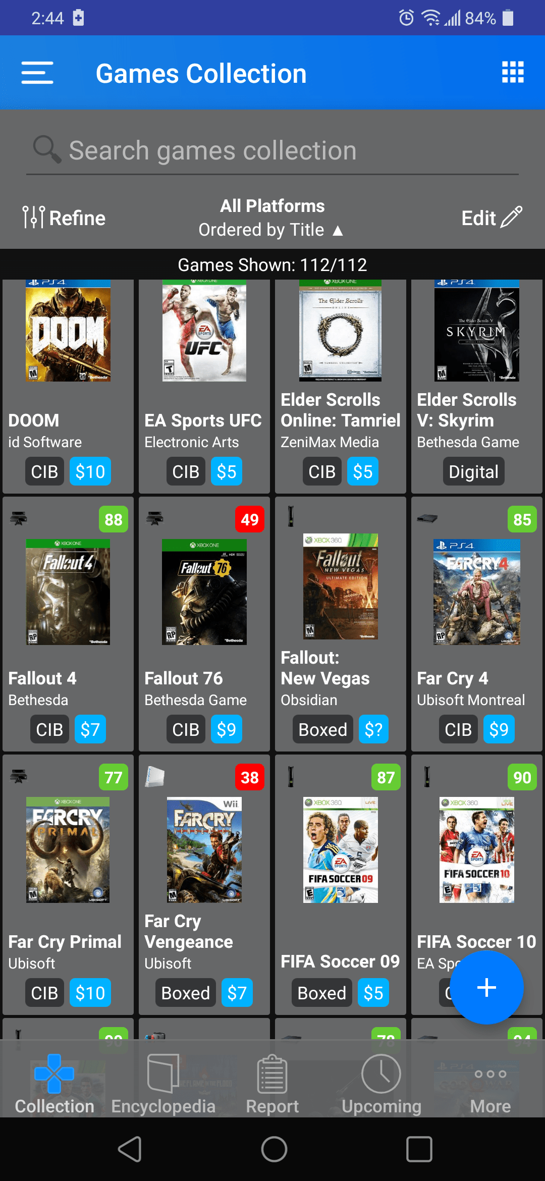 When i order the games alphabetically someone times the
