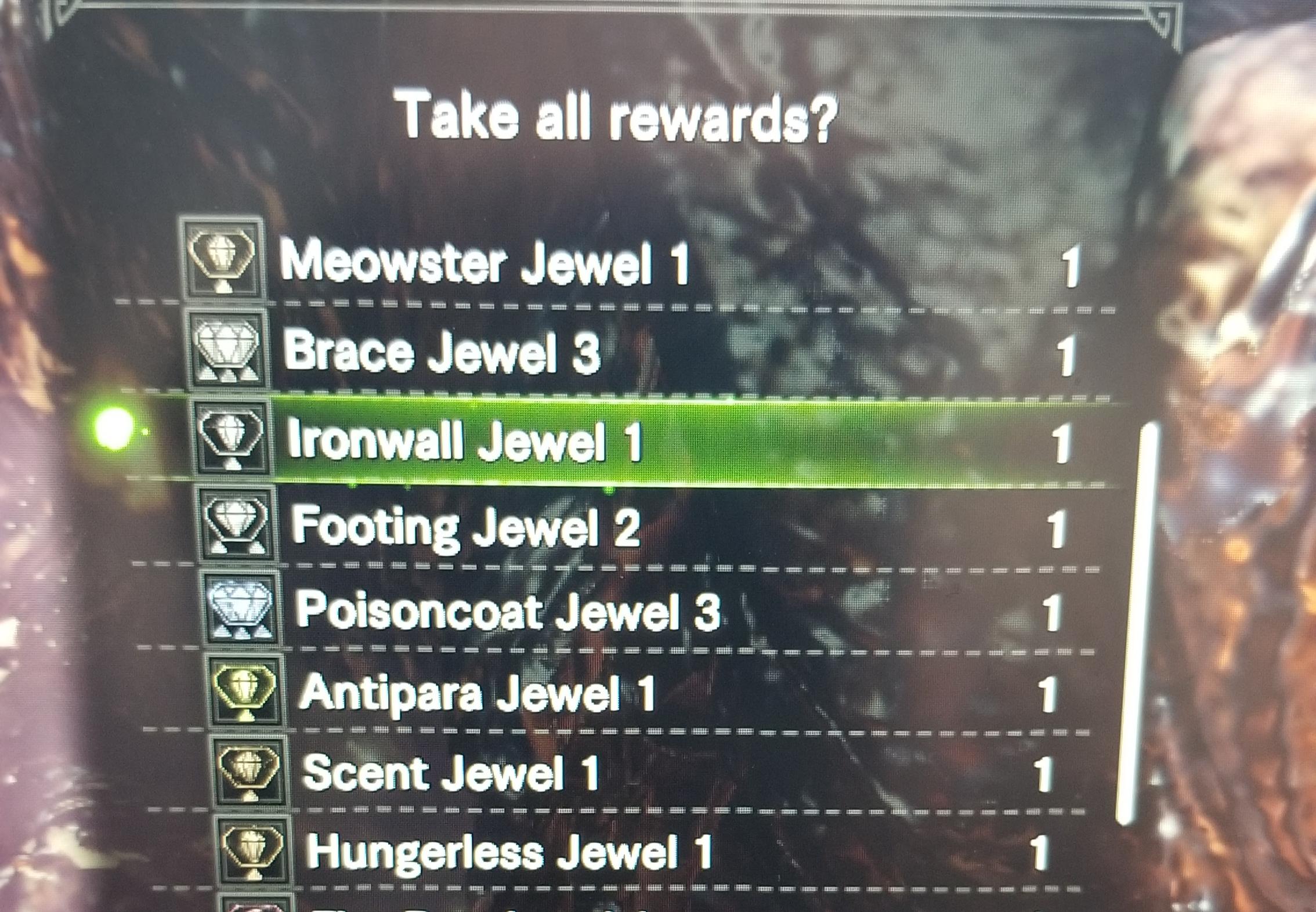 After 541 hours of gameplay, I finally have every single jewel in the game. r/MonsterHunterWorld