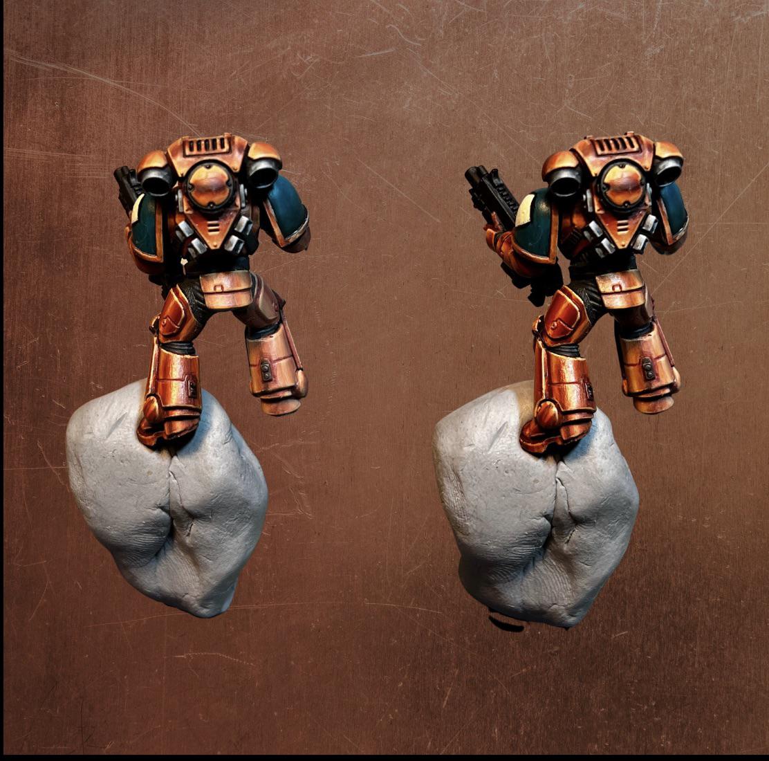 backside view of my copper NMM Space Marine ) r/minipainting