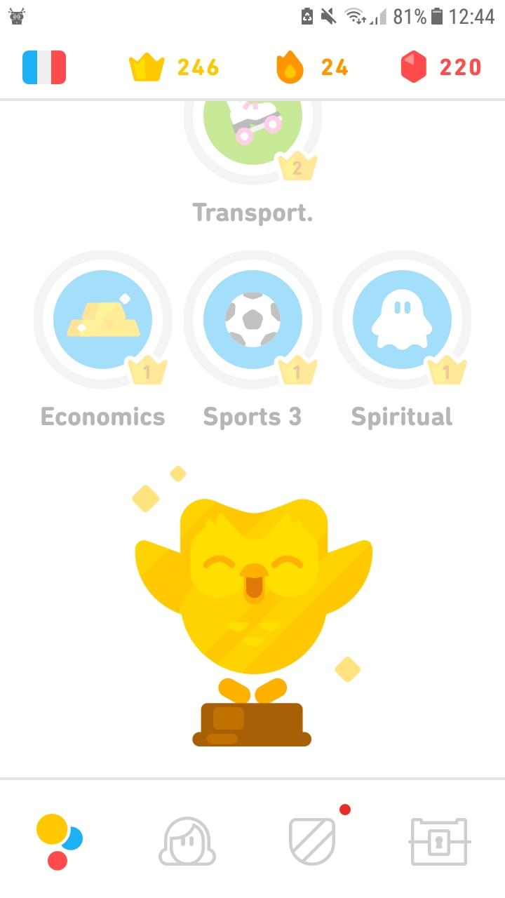 Finished my French course today! Pretty proud ) r/duolingo