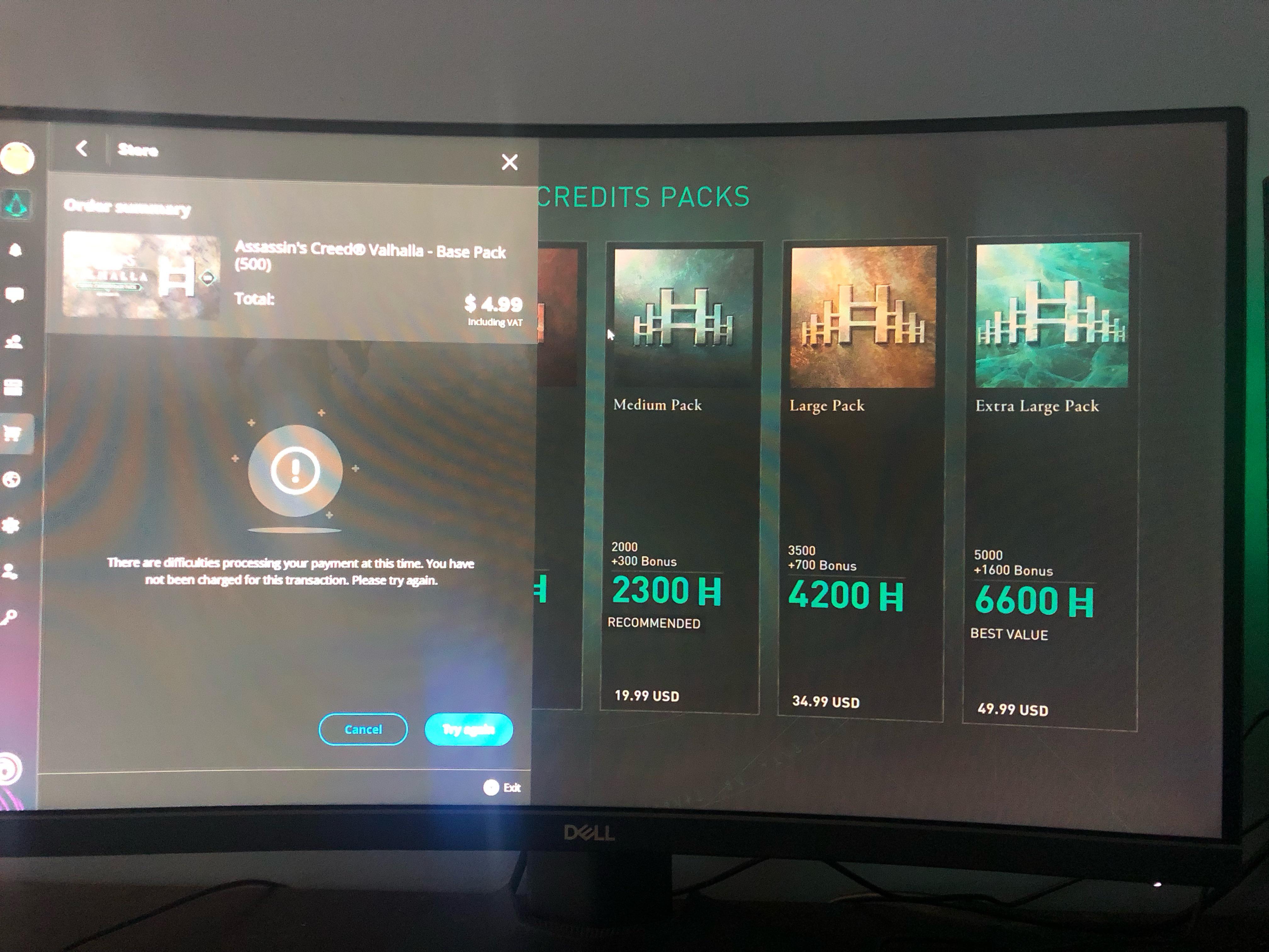 I can’t buy helix credits r/AssassinsCreedValhala