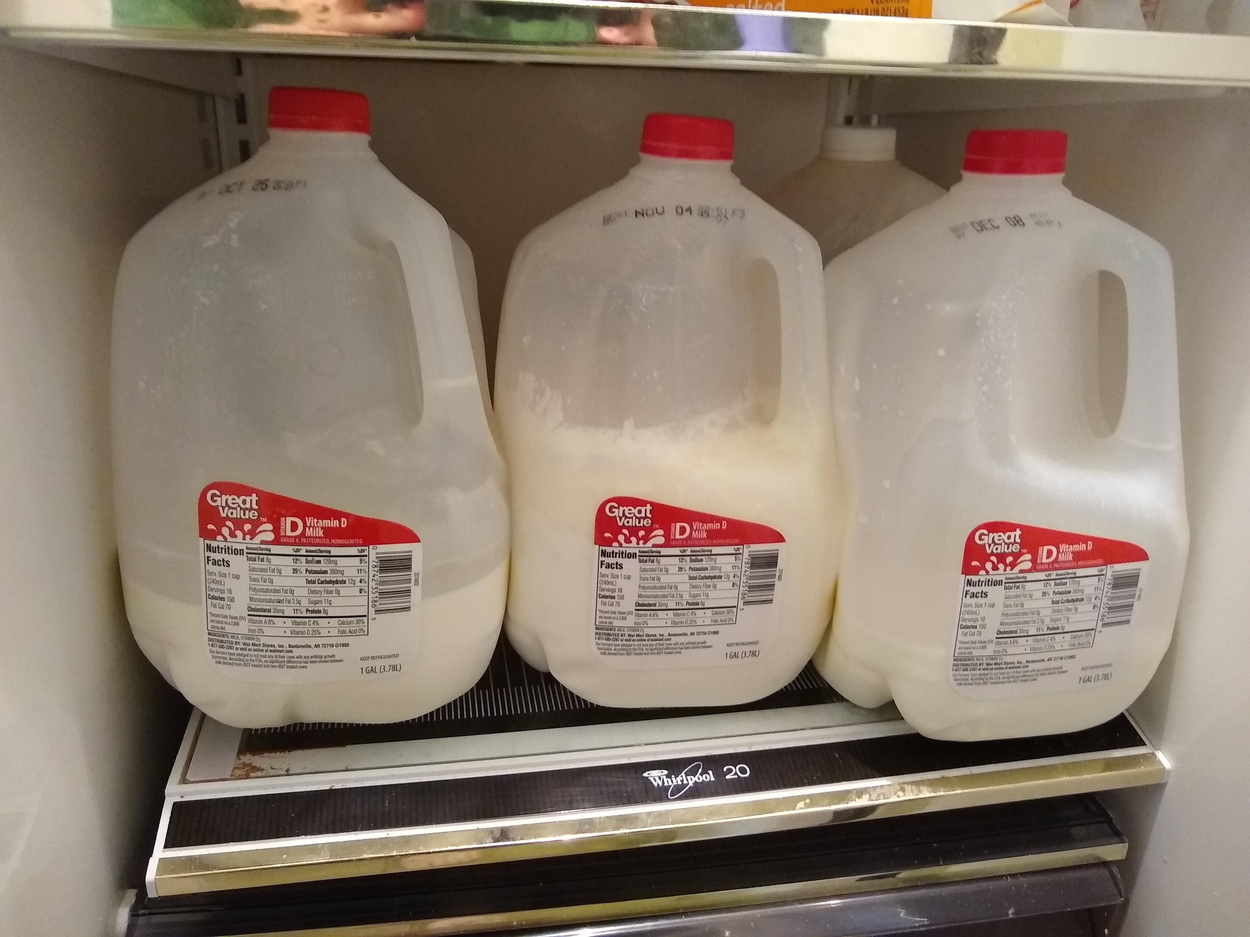 My roommate constantly buys a new jug of milk before finishing the