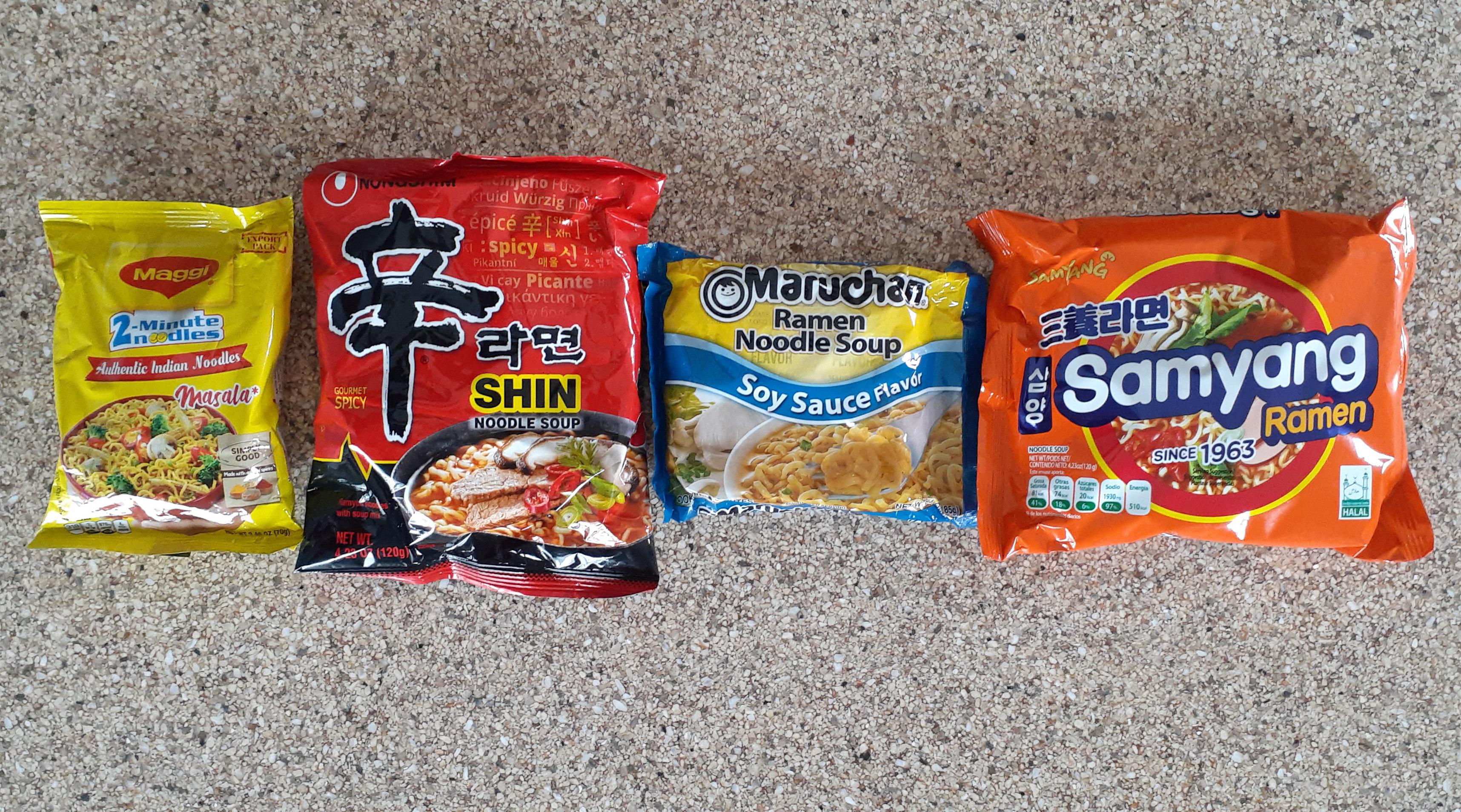 Vegetarian instant noodles from my most favorite to least favorite r/vegetarian