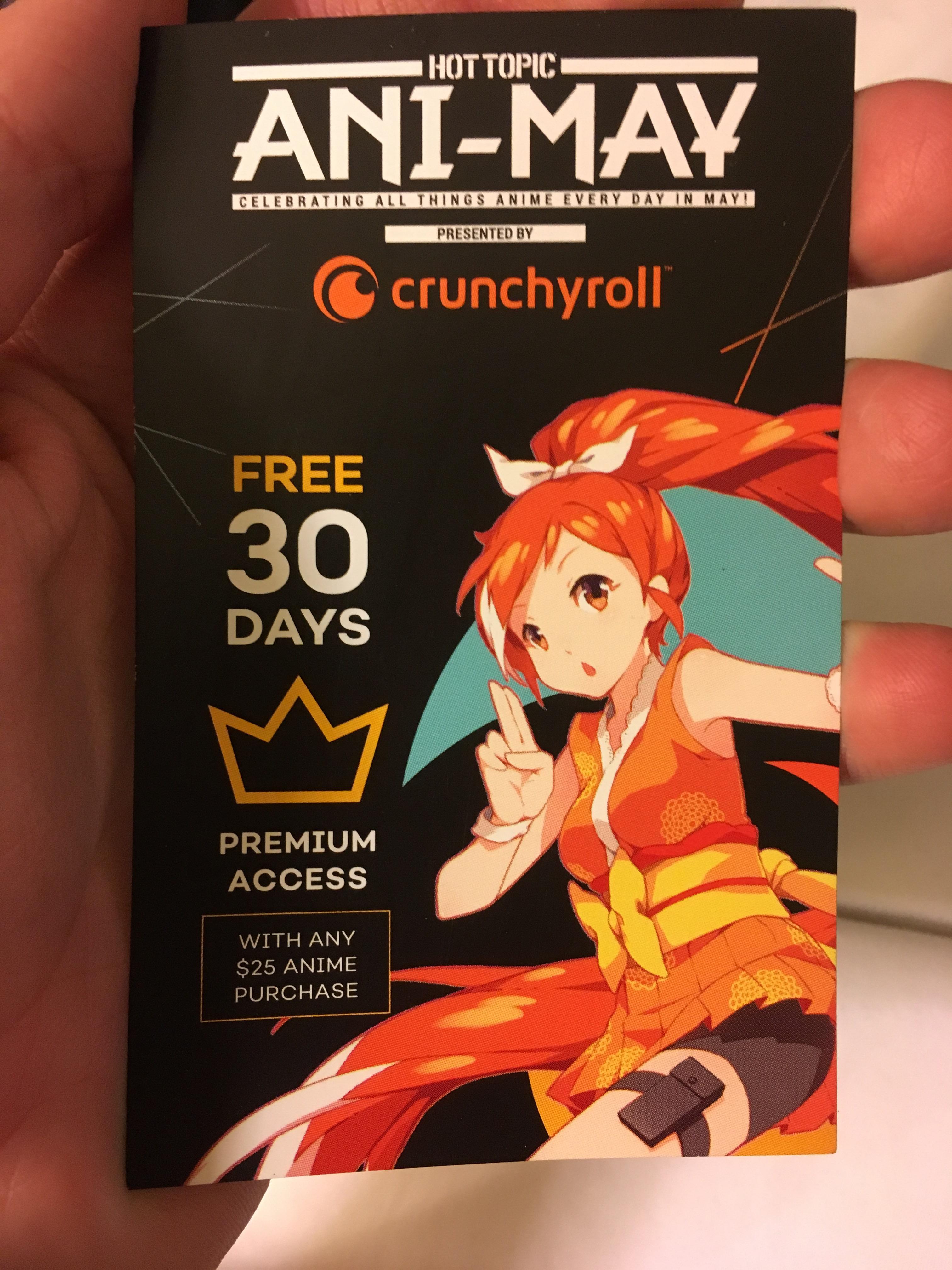 How do I redeem this? Crunchyroll