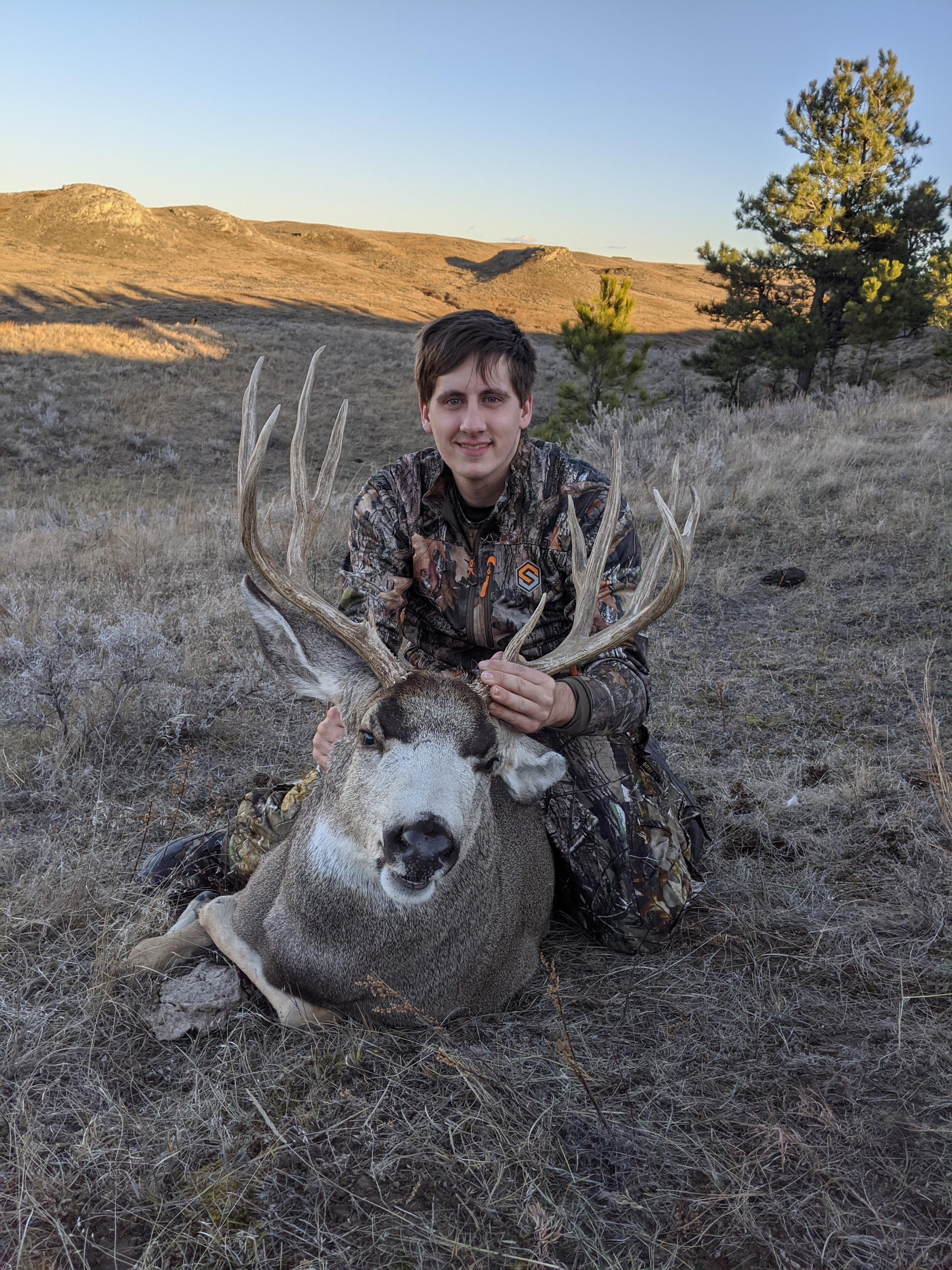 6x6 Montana Mule deer, shot him on the 18th after a half mile stalk