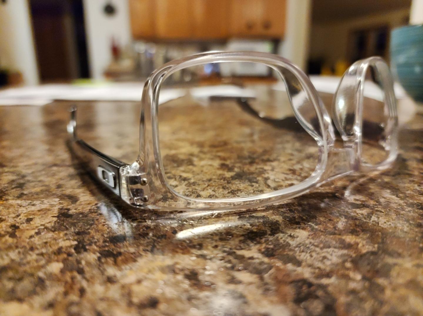 Update on the unpolished lenses in the clear frames. All polished and