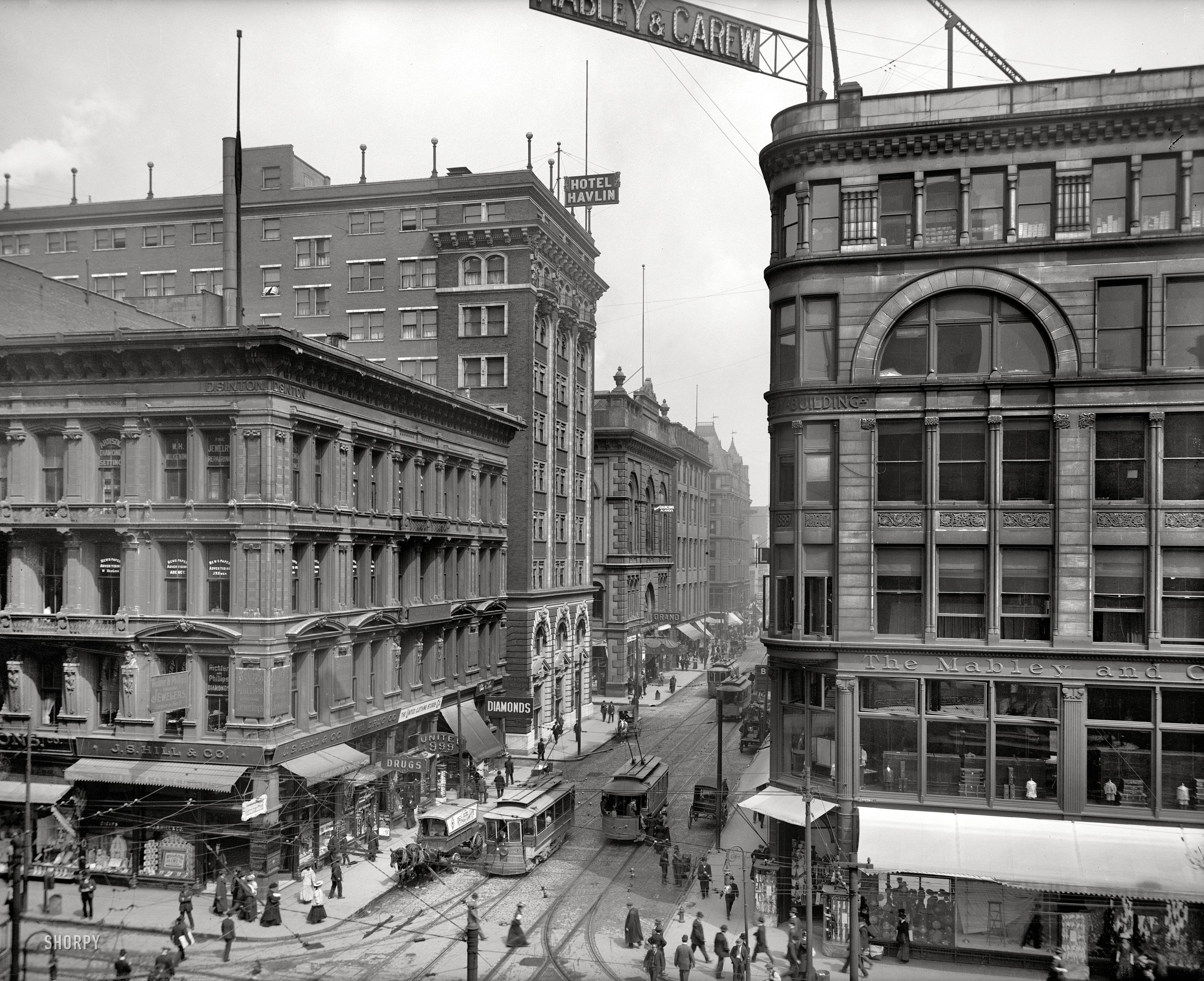Vine Street at 5th, 1907. r/cincinnati