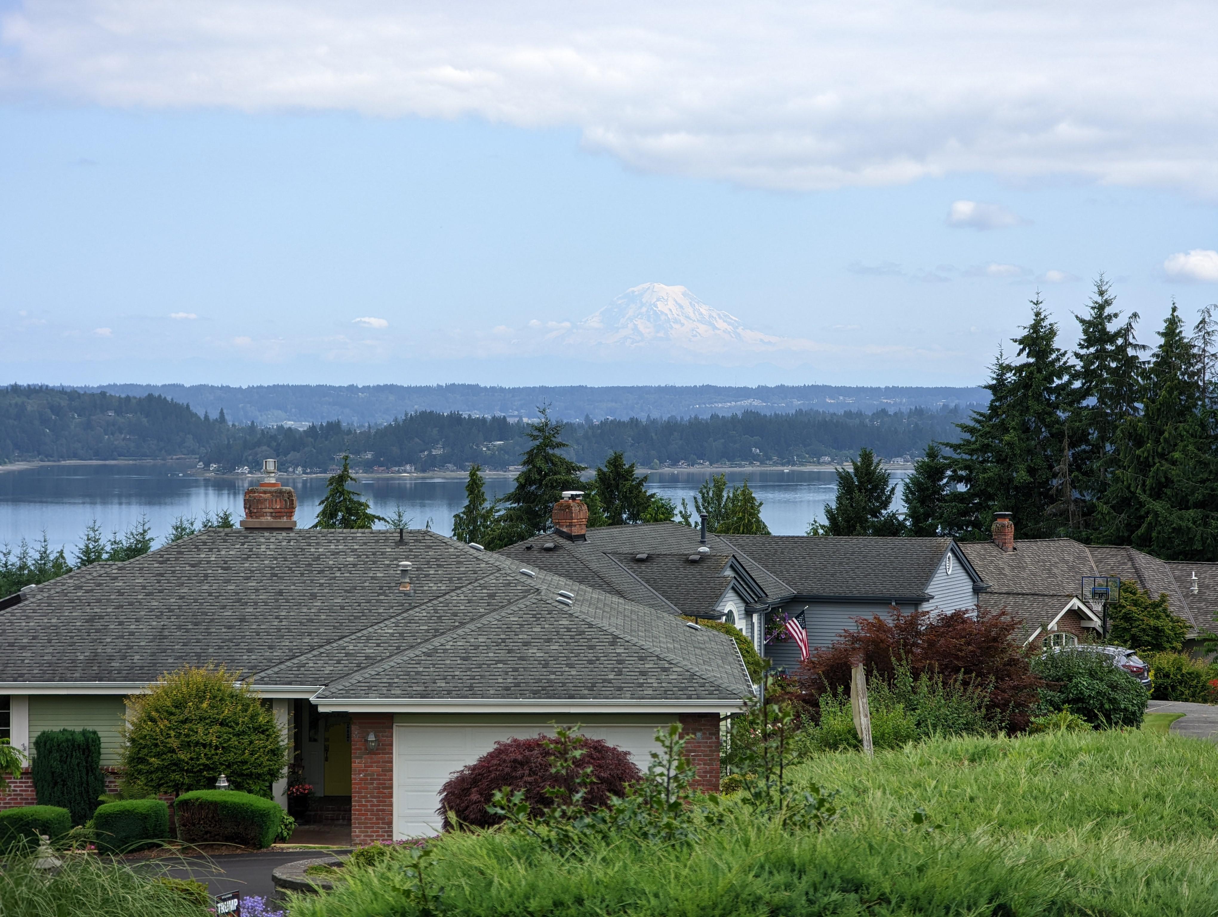 Rainier is floating today. Washington
