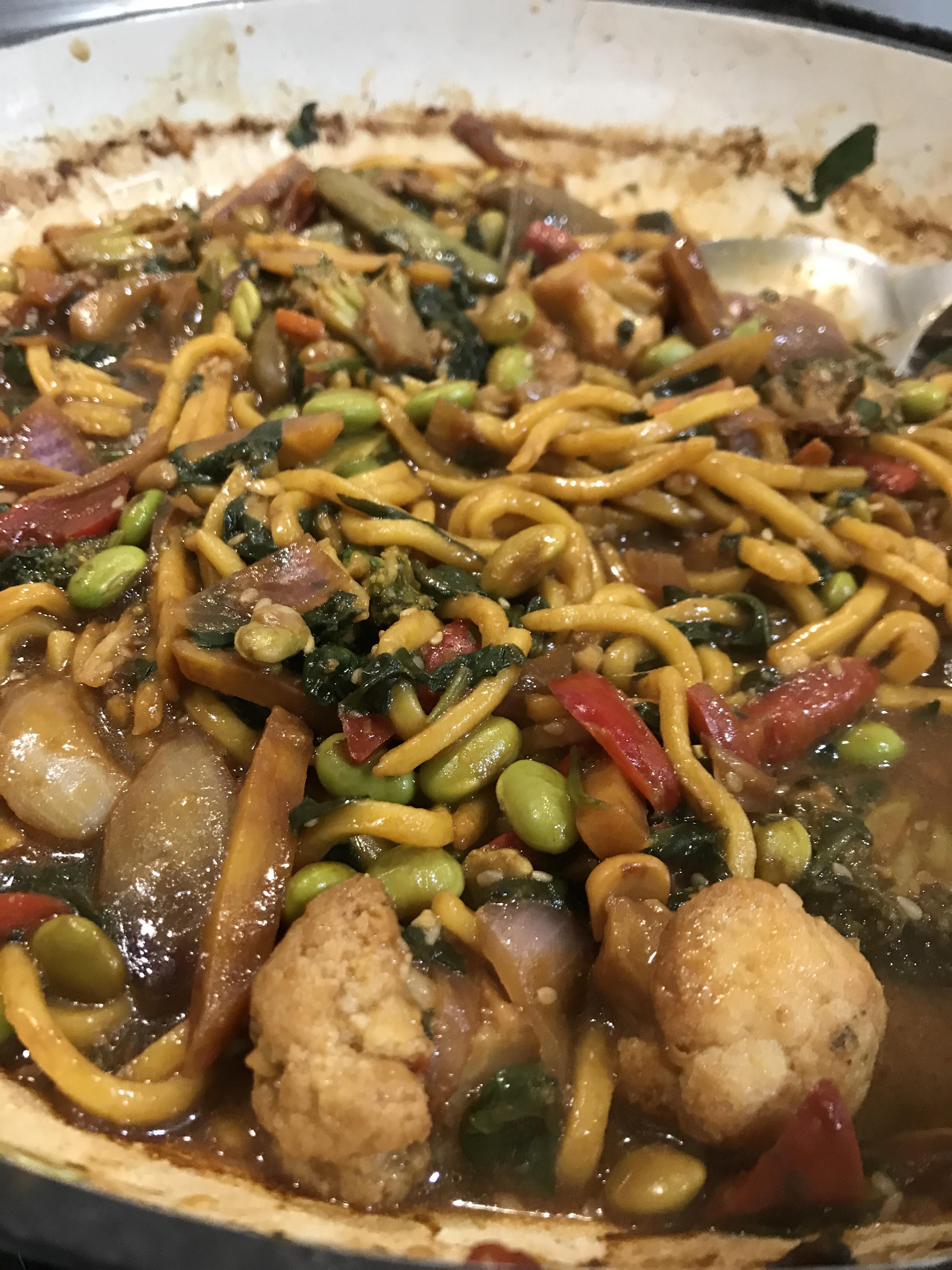 Satay StirFry with Hokkien Noodles r/vegetarian