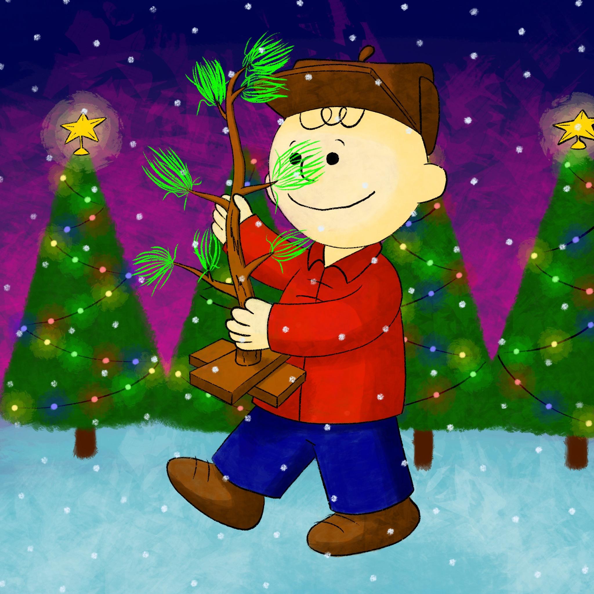 Charlie Brown Christmas drawing by me. r/christmas