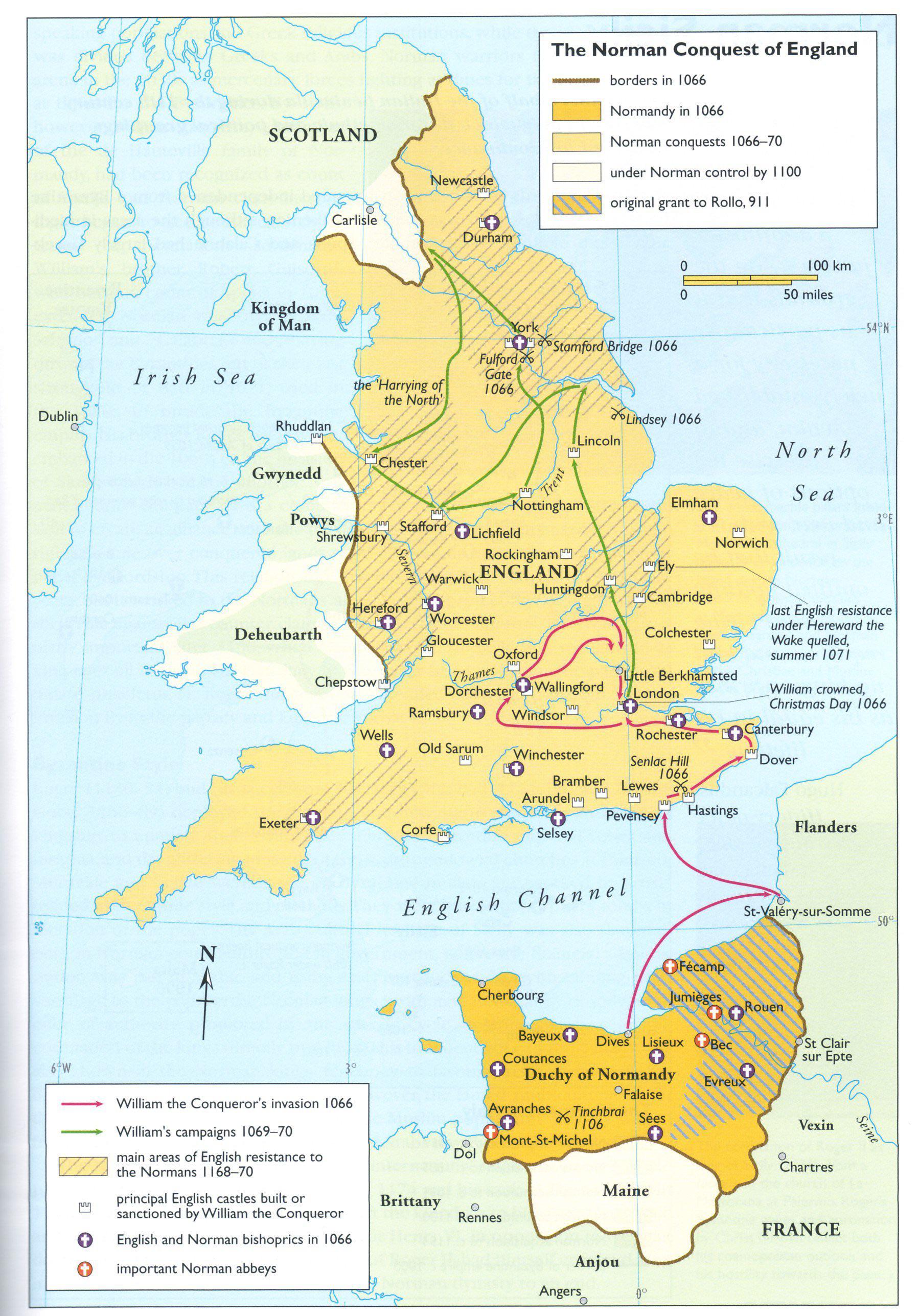 The Norman conquest of England r/MapPorn
