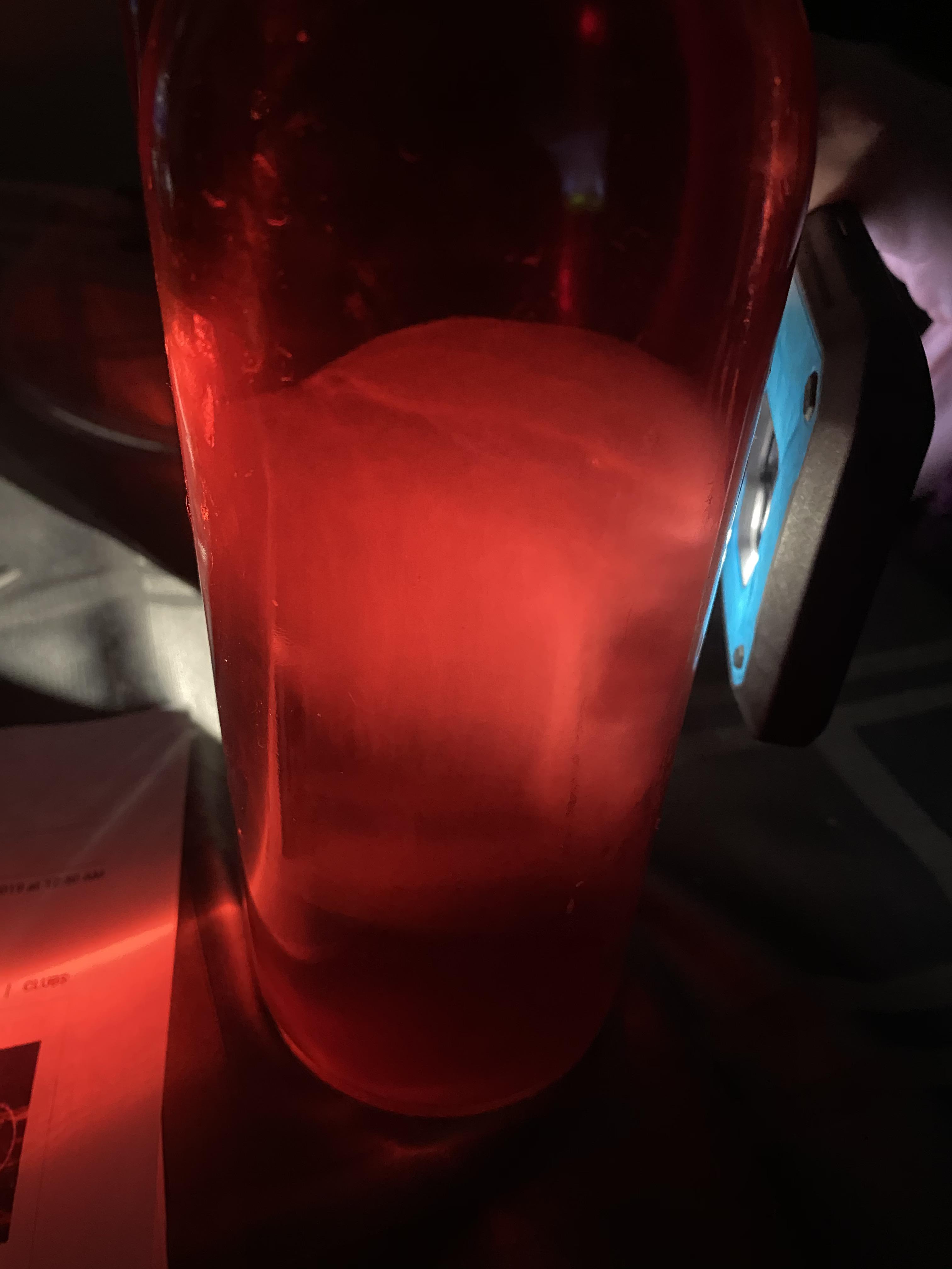 Blueberry wine + kieselsol + time + chitosan= jellyfish in bottle r