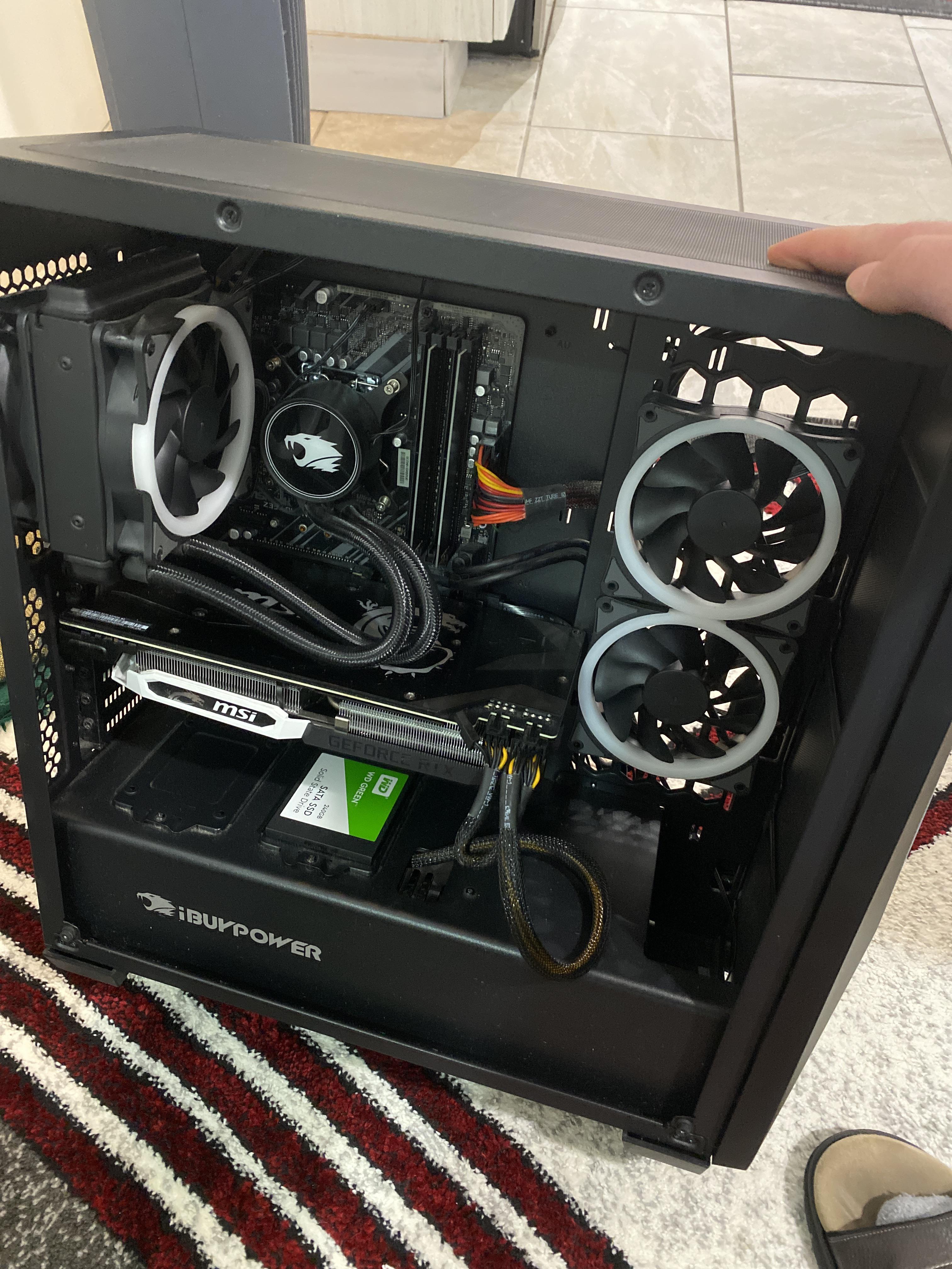 My Pc Is Overheating Cpu Temperature Was 100C I Need To Make Sure That All Wires Are Connected////Its A Ibuypower Pro Gaming Pc Computer Desktop Intel I9-9900K 8-Core 3.6 Ghz, Geforce Rtx 2070 8Gb, 16Gb Ddr4 Ram, 1Tb Hdd, 240Gb Ssd ...