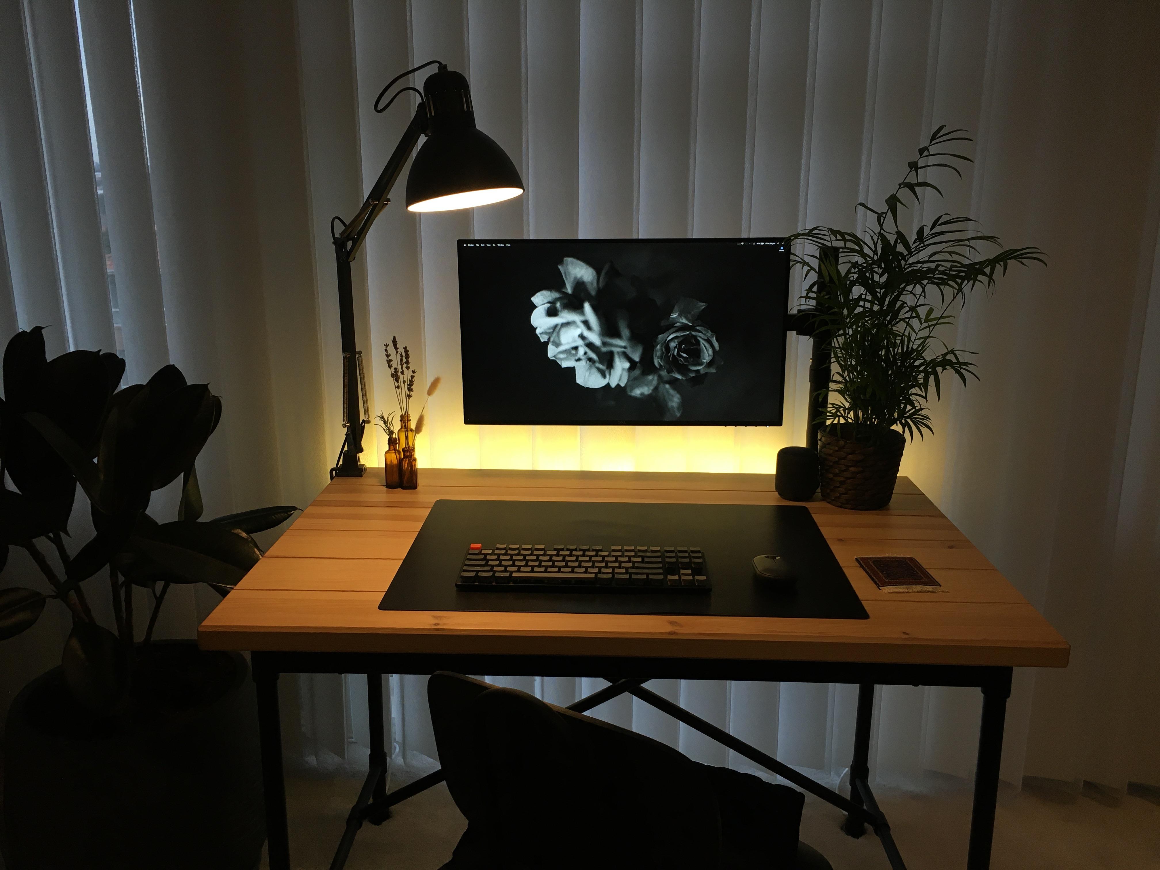 2011 MacBook Pro setup. Laptop and cables all mounted under the desk