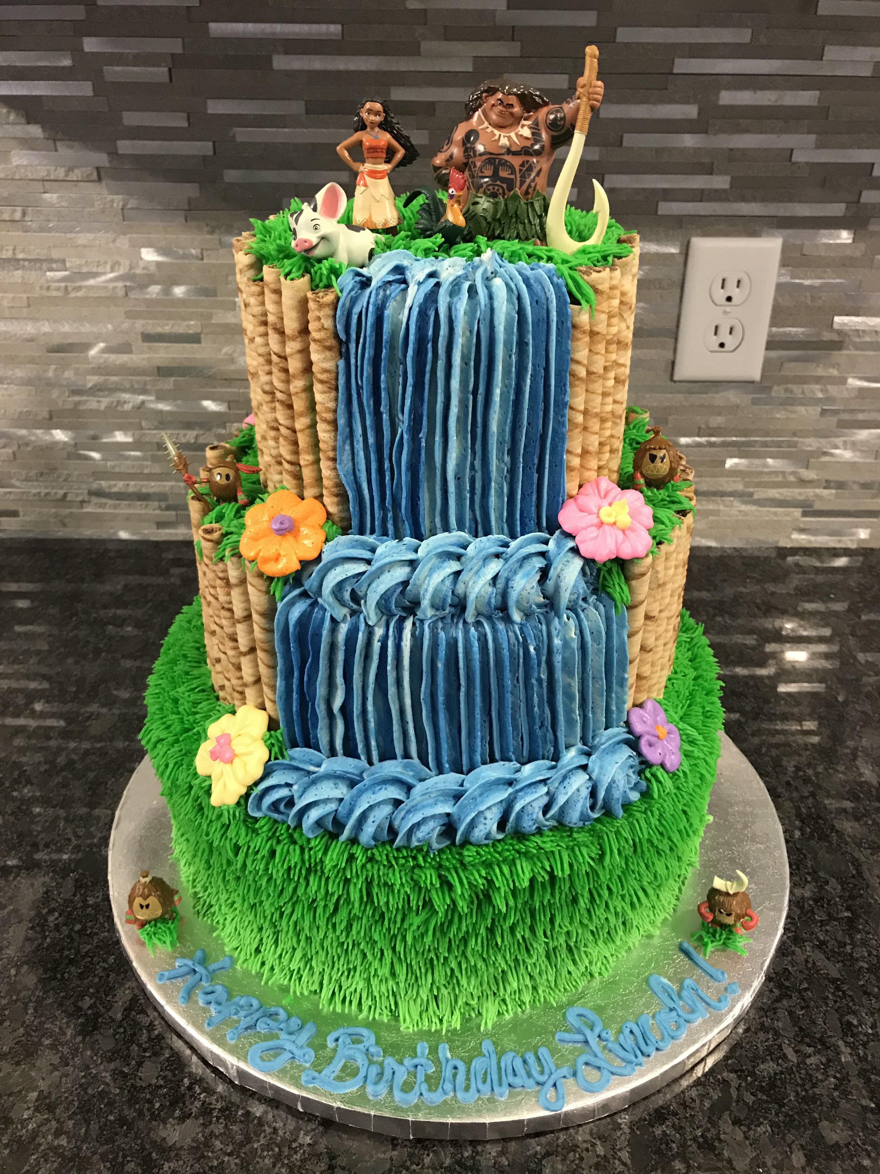 Buttercream Moana cake for my son’s second birthday. cakedecorating