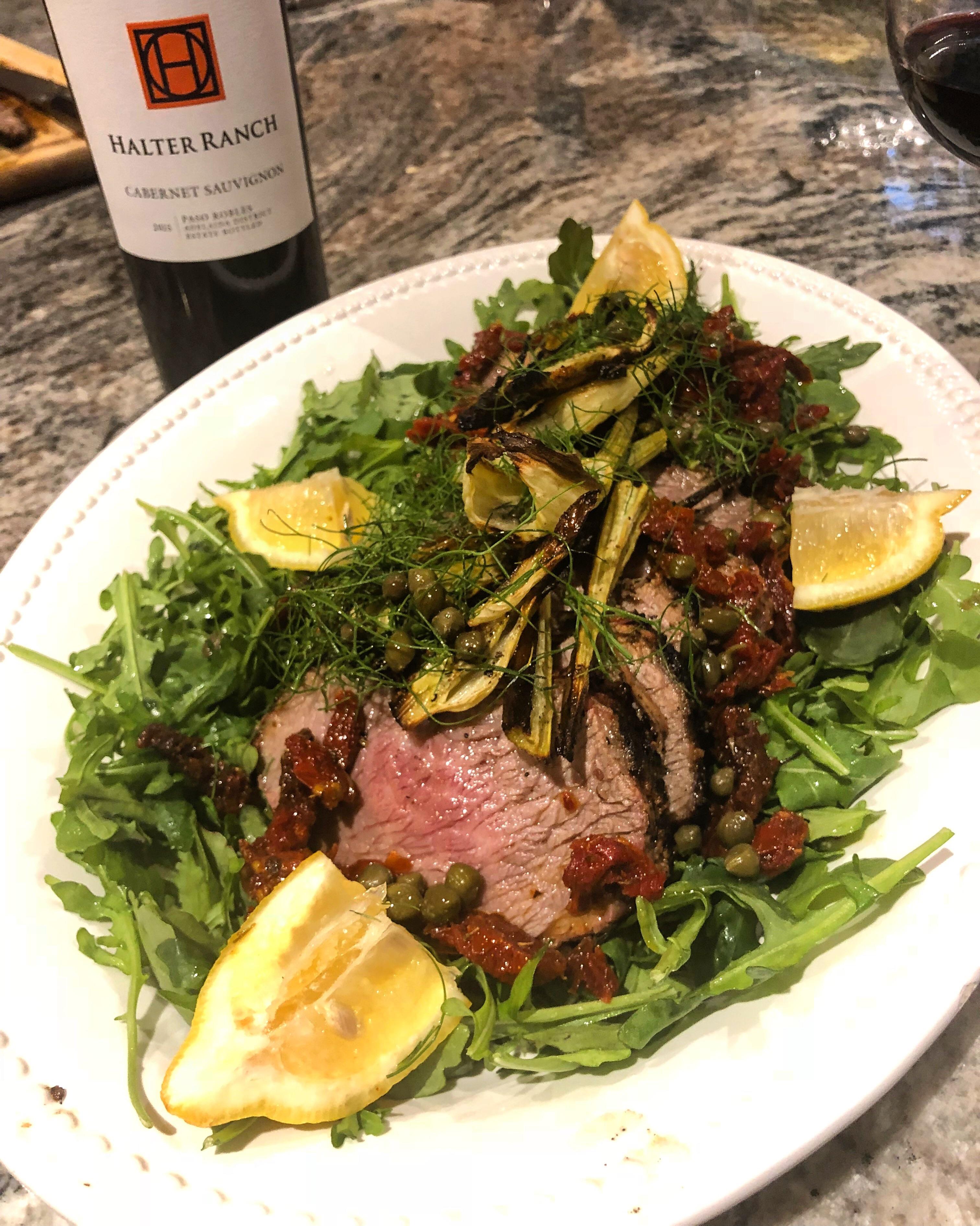 [Homemade] Grilled Tenderloin with a fennel marinade served on arugula