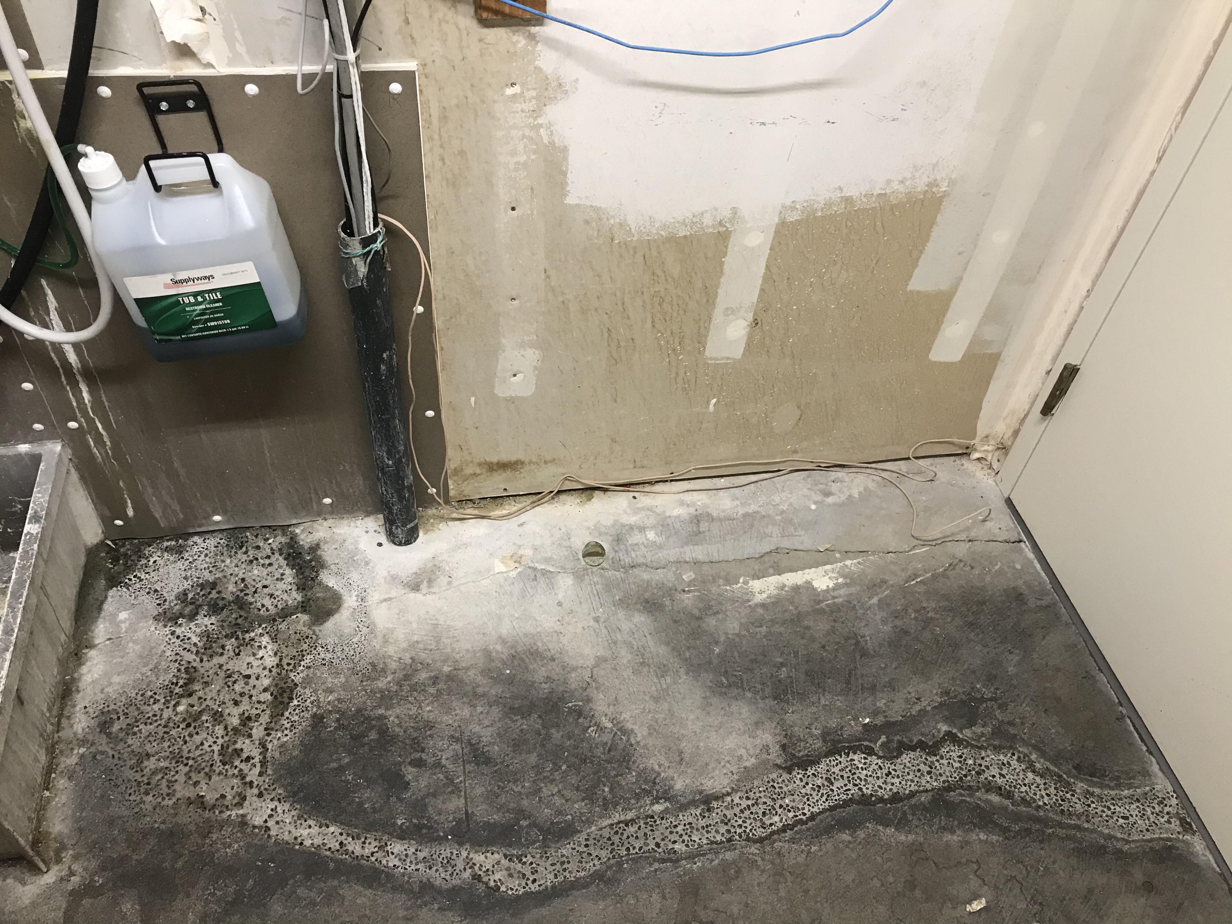 Thirty years of cleaning chemicals wave worn off the top layer of