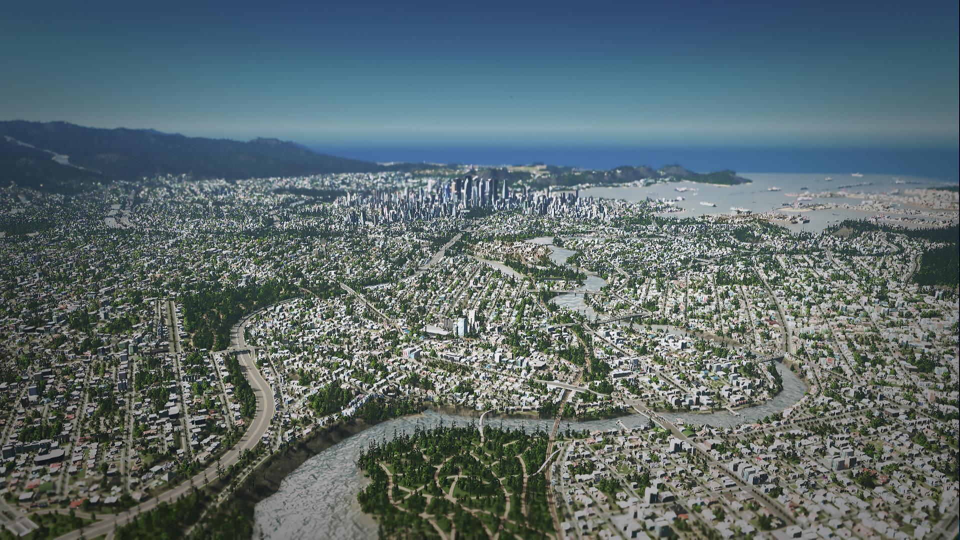 Skyline of the biggest city I made in CS r/CitiesSkylines