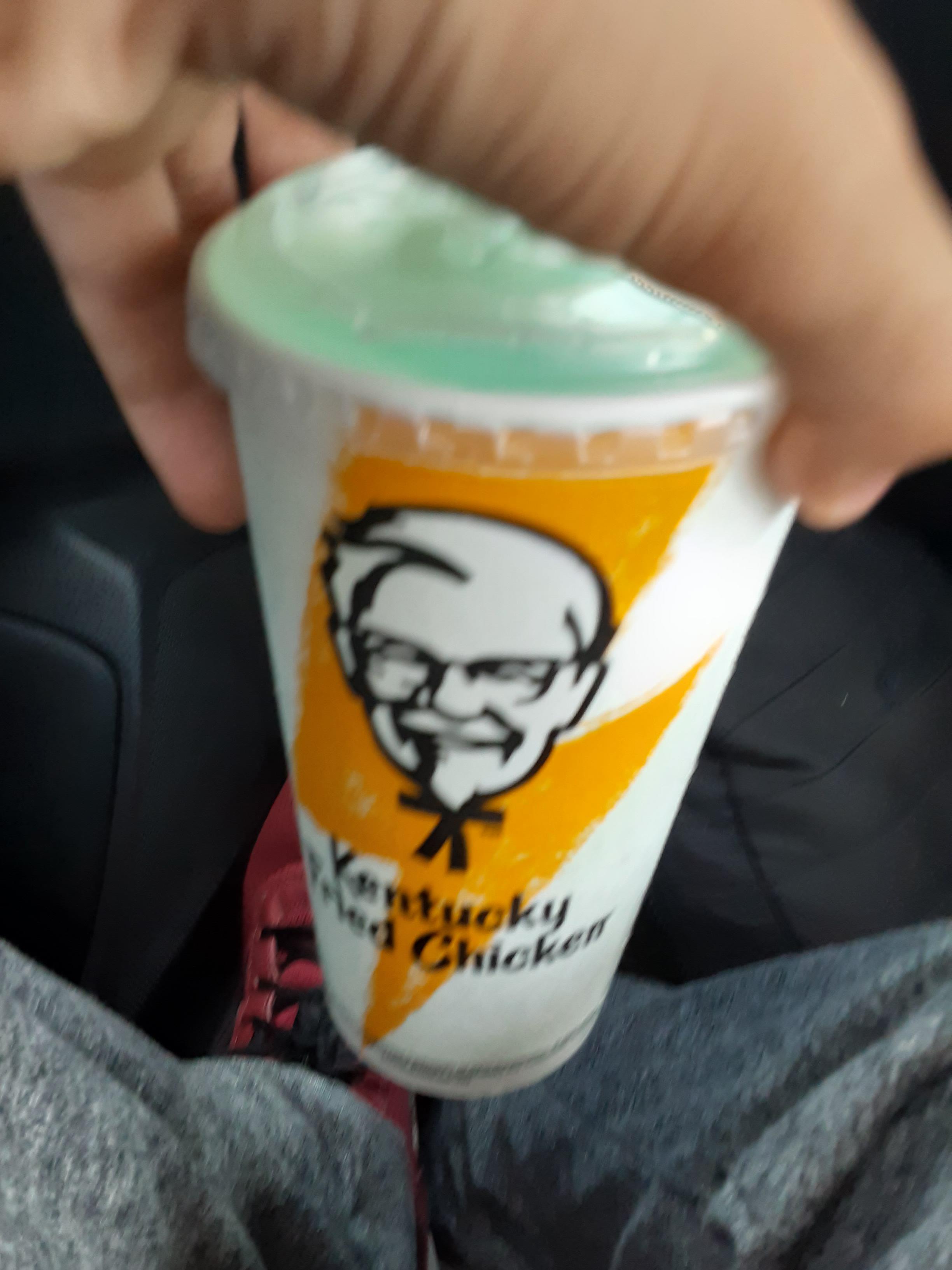 Have you ever had your baja blast served in a KFC sweet lightning cup